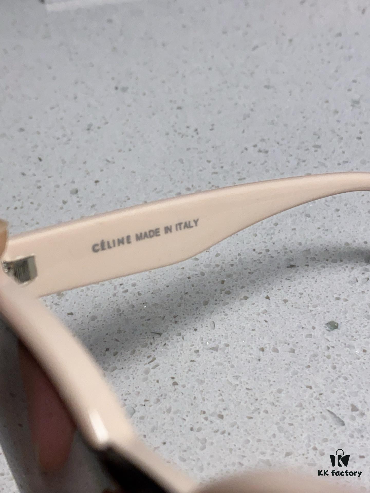 Celine 2025 New Korean-Style Fashion Sunglasses for Women, Avant-Garde Square Frame Inspired by Arc de Triomphe, Slimming Look for Round Faces, Unisex UV-Protective Sun Glasses