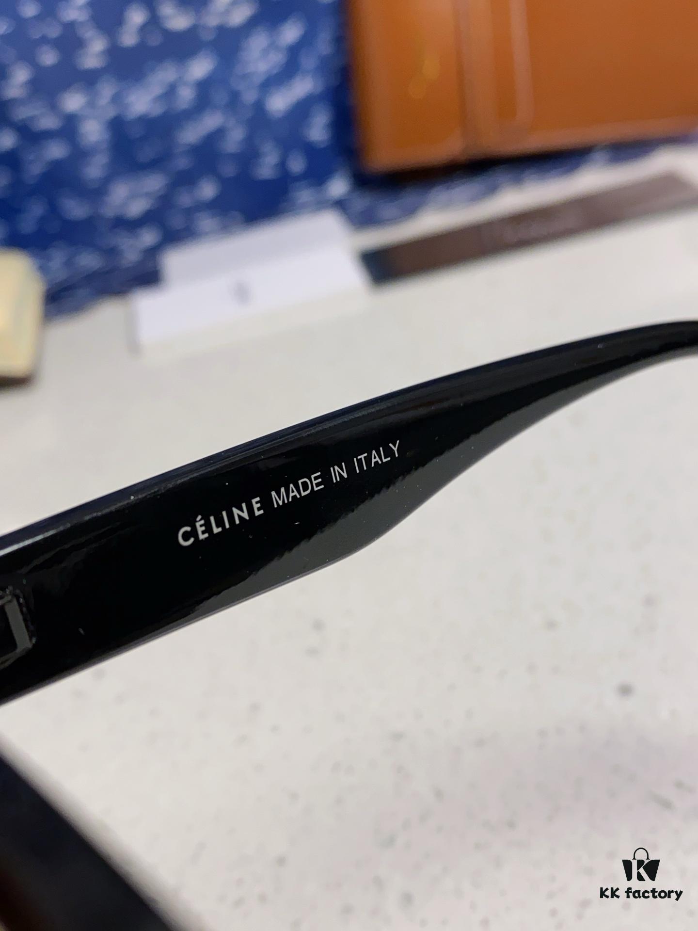 Celine 2025 New Korean-style Fashion Sunglasses for Women, Avant-garde Square Frame Sunglasses Inspired by Arc de Triomphe, Slimming Look for Round Faces, UV-Protective Unisex Sun Glasses