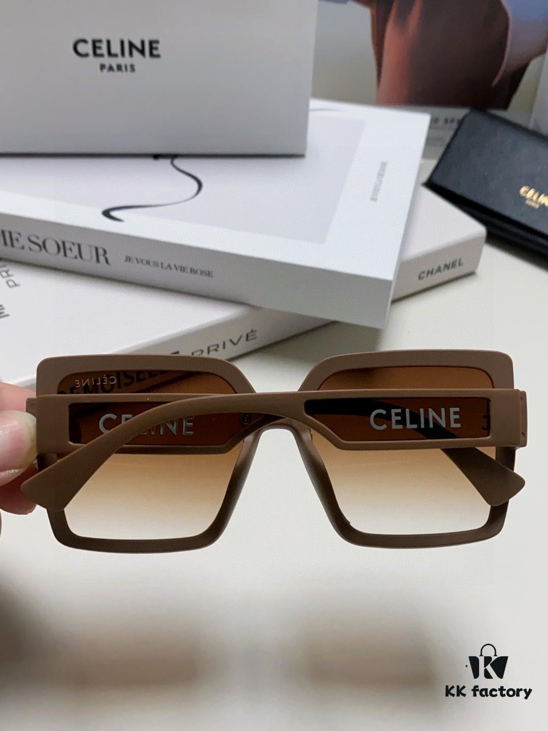 Celine 2024 New Korean Style Oversized Round Frame UV Protection Sunglasses for Women, Stylish and Elegant Sun Glasses