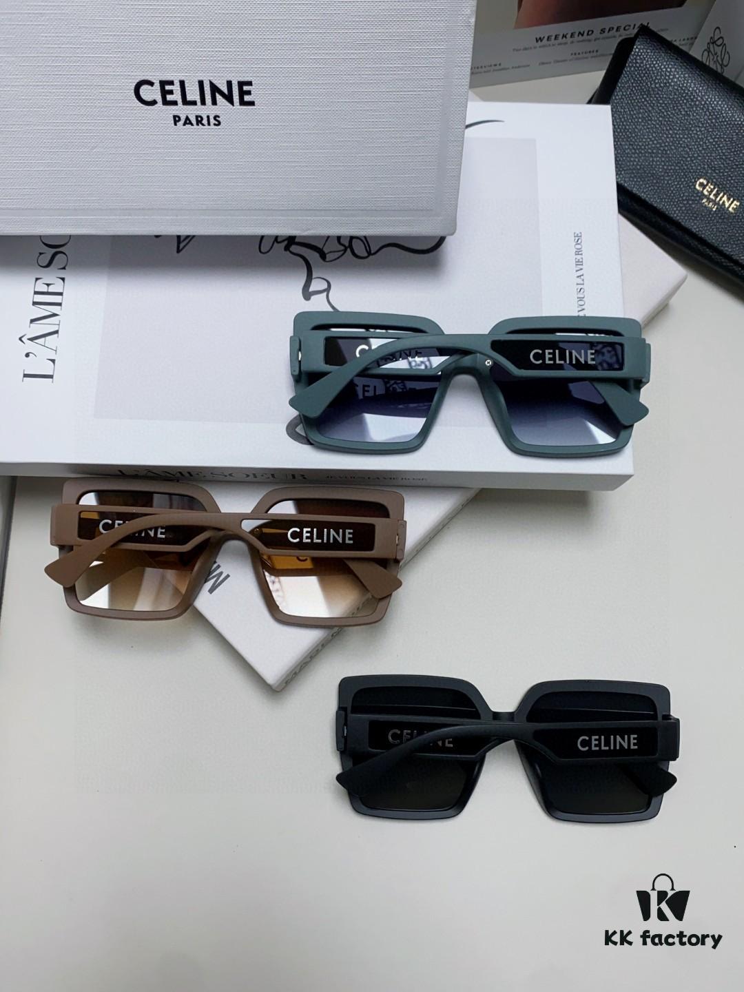 Celine 2024 New Korean Style Oversized Round Frame UV Protection Sunglasses for Women, Stylish and Elegant Sun Glasses