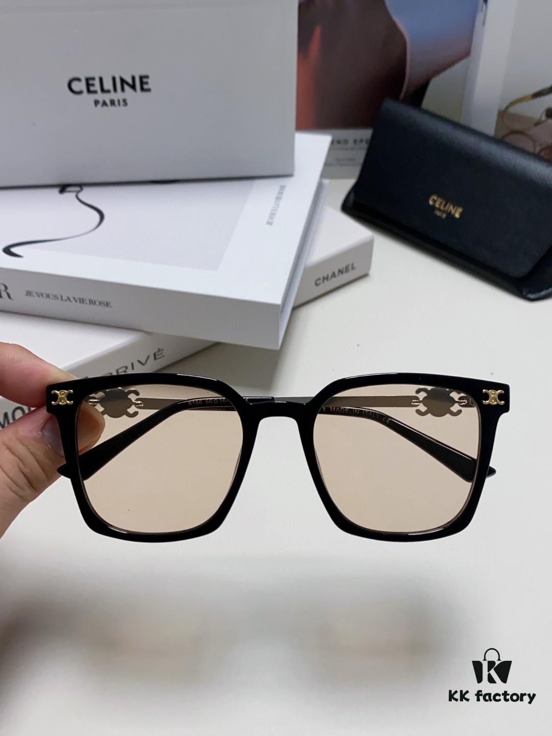 CELINE Red Book Popular Metal Logo Decorated Simple Frame Sunglasses, 6 Colors Available