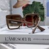 Celine 2025 New Arrival Korean-Style Oversized Round Frame UV-Protective Sunglasses for Women, Stylish and Elegant Sun Protection Glasses