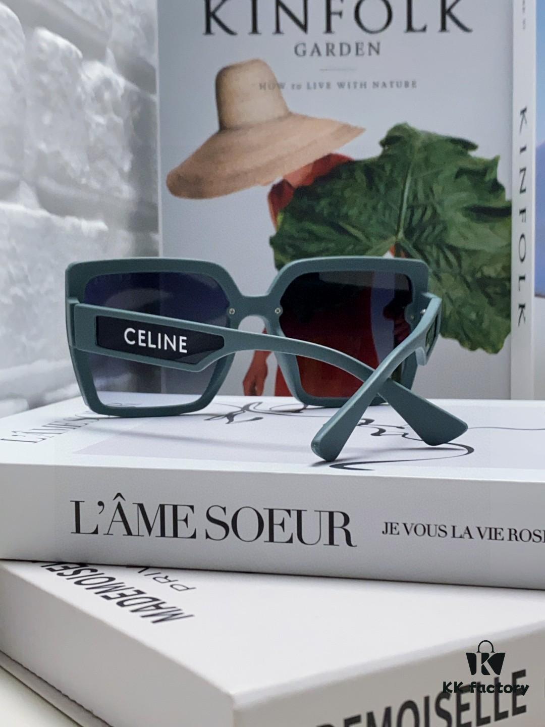 Celine 2025 New Arrival Korean Style Oversized Round Frame UV Protection Sunglasses for Women, Stylish and Elegant Sun Glasses with High-End Appeal