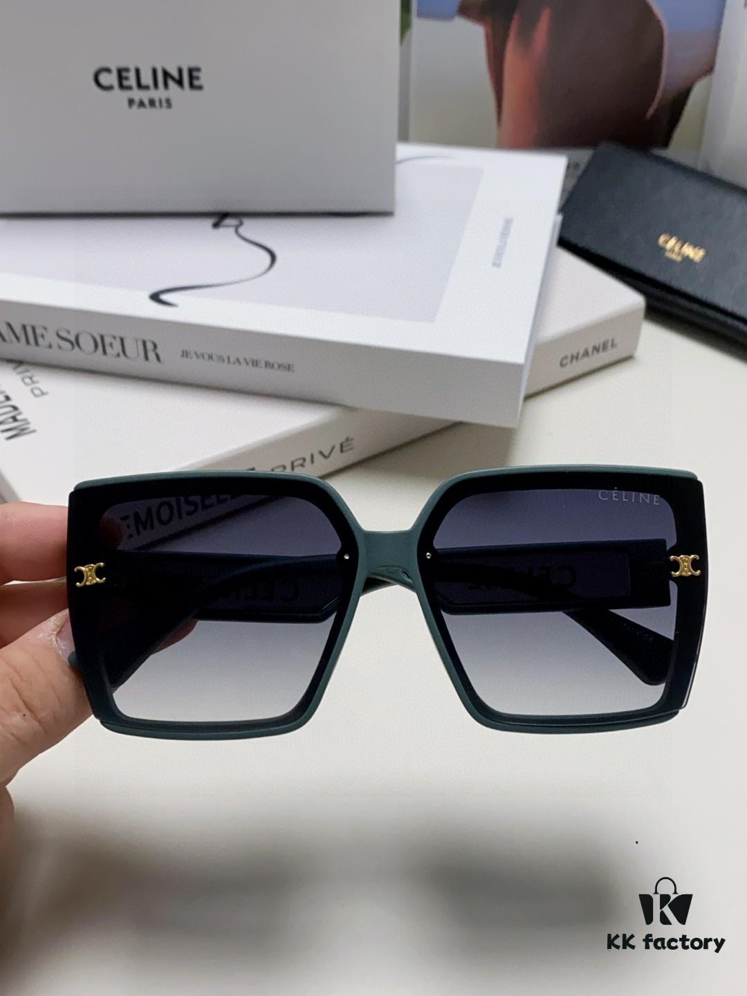 Celine 2025 New Arrival Korean Style Oversized Round Frame UV Protection Sunglasses for Women, Stylish and Elegant Sun Glasses with High-End Appeal