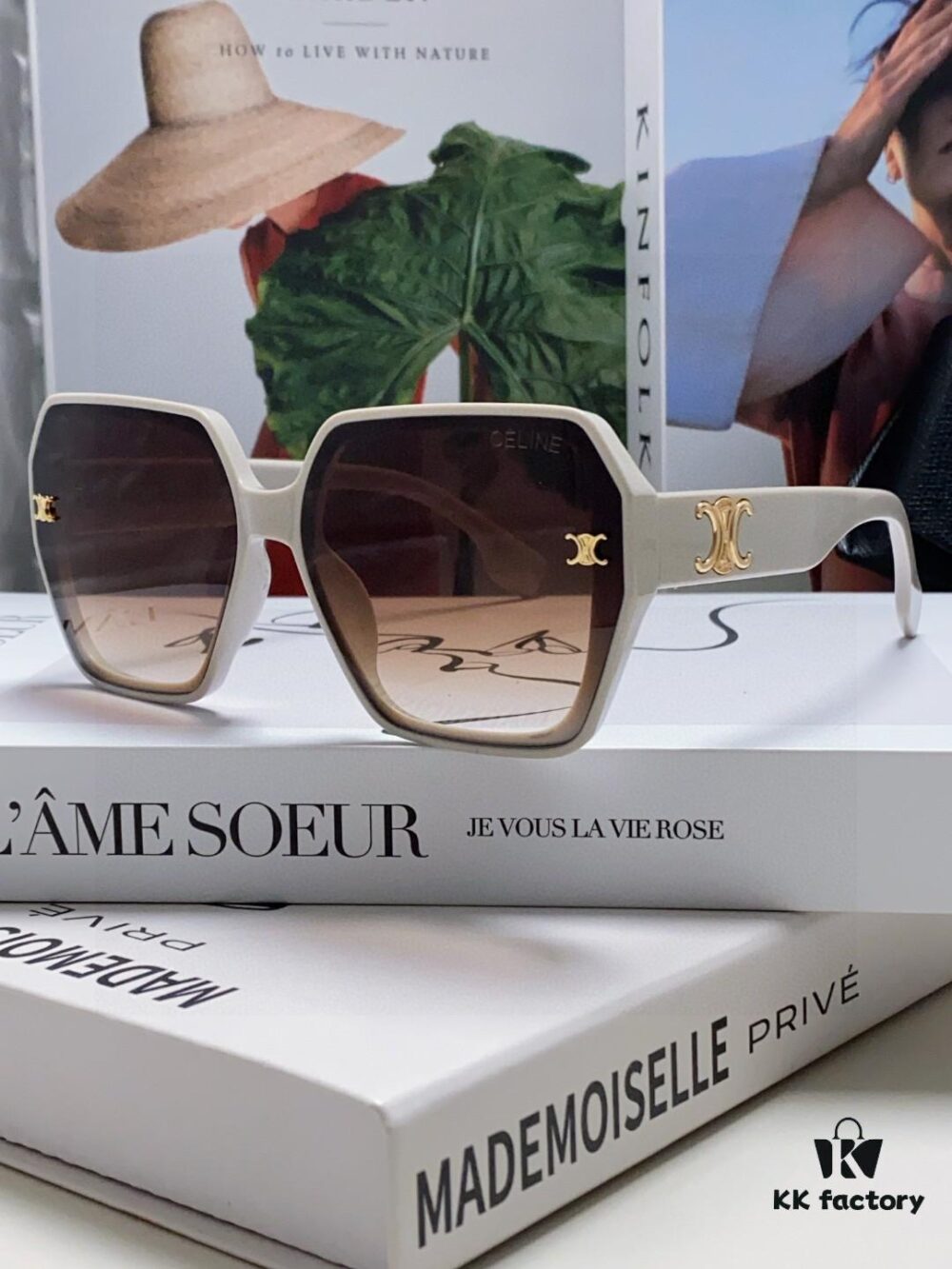 Celine 2025 New Arrival European and American Style Oversized Square Aviator Sunglasses for Women, UV Protection Sun Glasses for Large Faces, Fashion Outdoor Shades