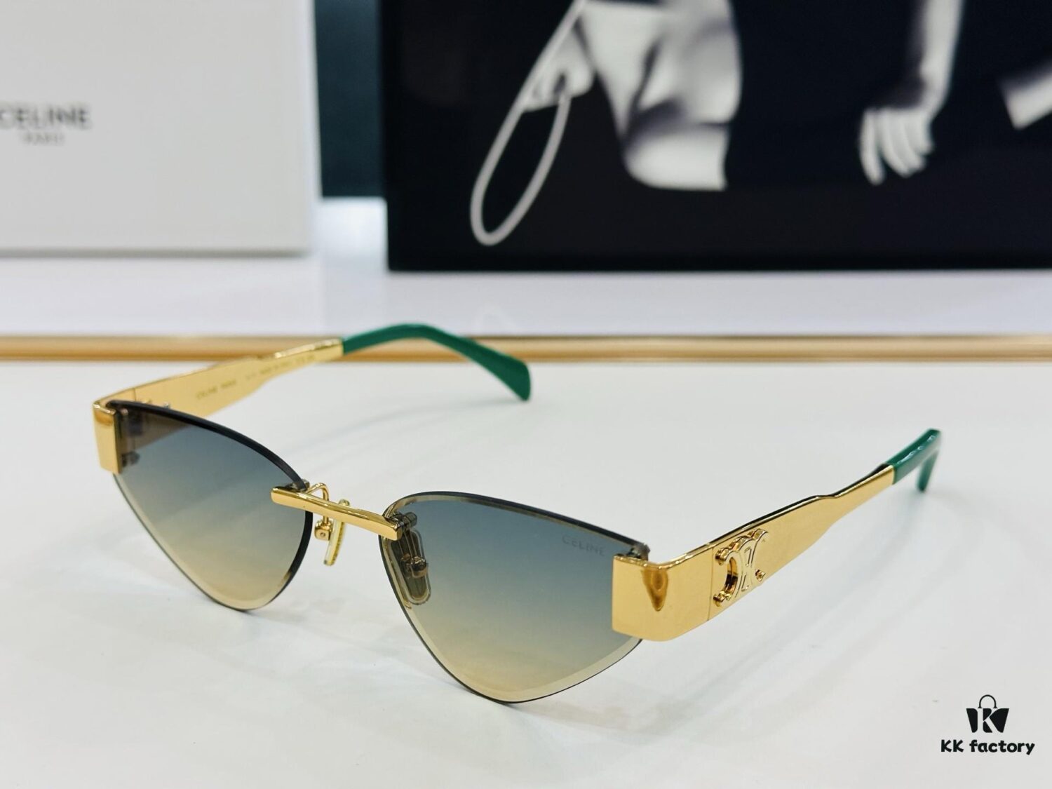 CELINE CL42122U Size 56-17-142, Popular Unisex Style with Excellent Shine and Premium Texture, XL Craftsmanship