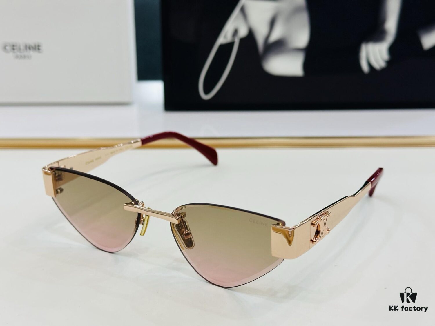 CELINE CL42122U Size 56-17-142, Popular Unisex Style with Excellent Shine and Premium Texture, XL Craftsmanship