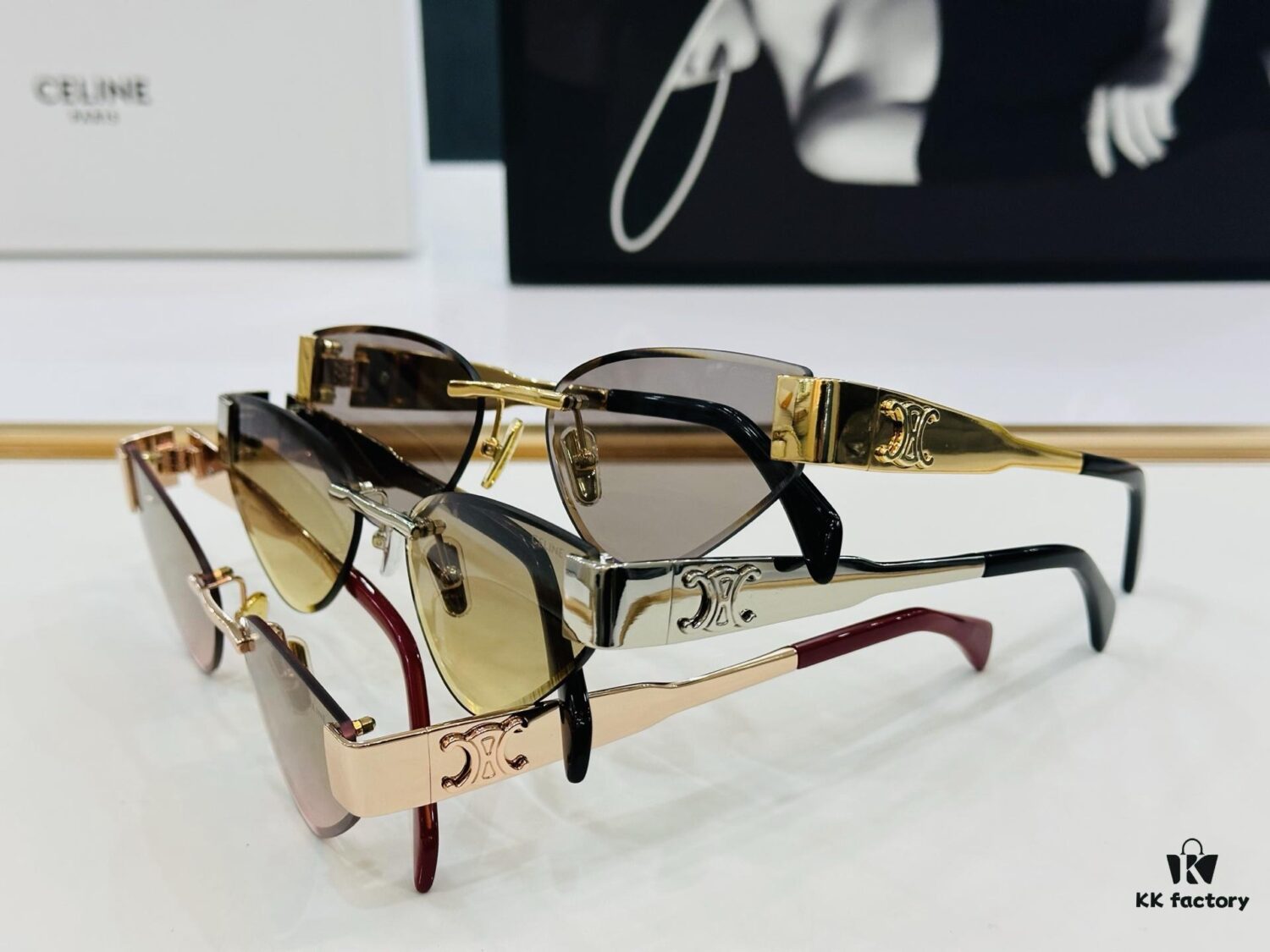 CELINE CL42122U Size 56-17-142, Popular Unisex Style with Excellent Shine and Premium Texture, XL Craftsmanship