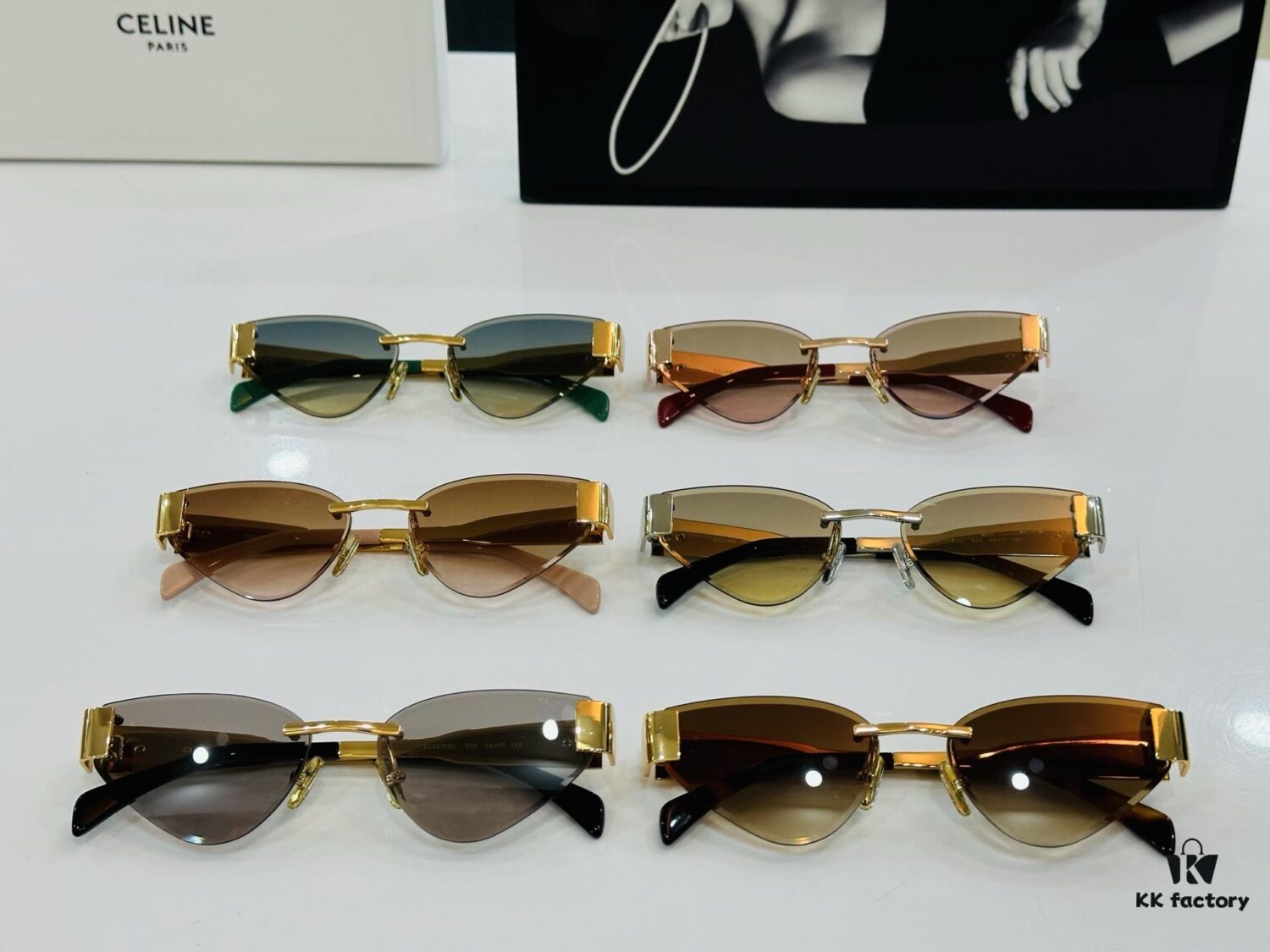 CELINE CL42122U Size 56-17-142, Popular Unisex Style with Excellent Shine and Premium Texture, XL Craftsmanship