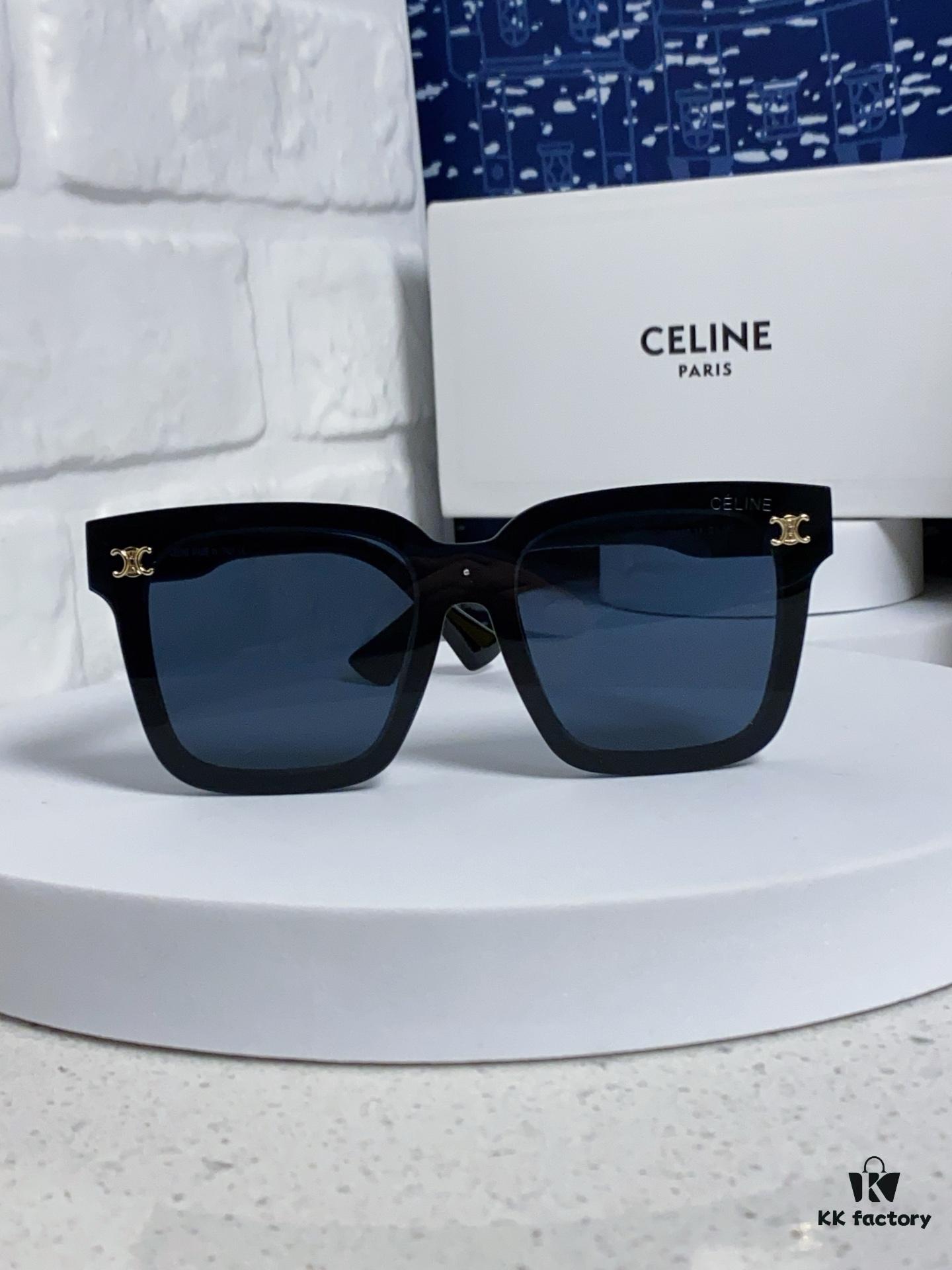 Celine 2025 New Arrival Square Sunglasses for Women, Stylish Oversized Frame, Slimming Effect for Round Faces, Polarized UV Protection Beach Sunglasses Unisex