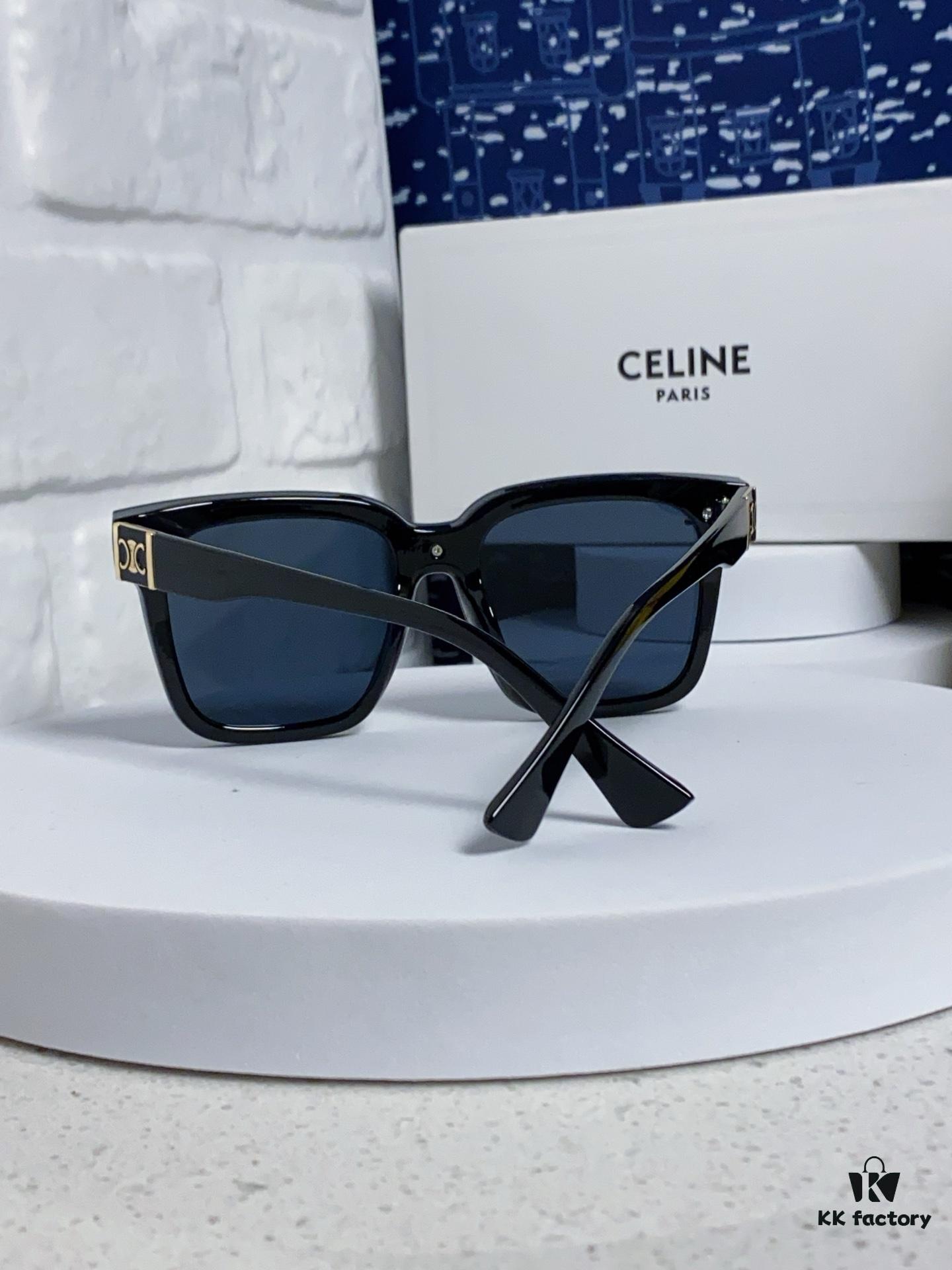 Celine 2025 New Arrival Square Sunglasses for Women, Stylish Oversized Frame, Slimming Effect for Round Faces, Polarized UV Protection Beach Sunglasses Unisex
