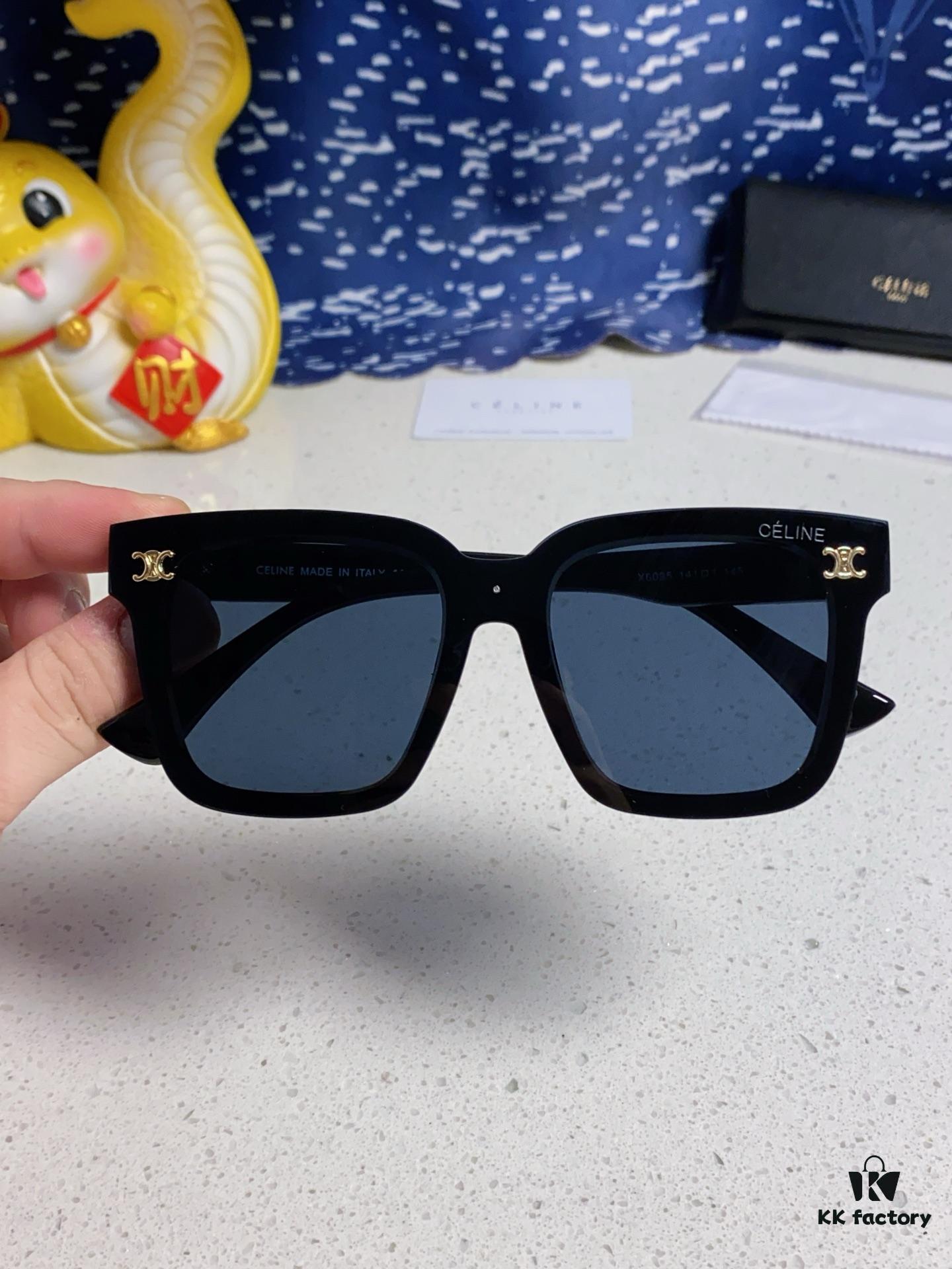 Celine 2025 New Arrival Square Sunglasses for Women, Stylish Oversized Frame, Slimming Effect for Round Faces, Polarized UV Protection Beach Sunglasses Unisex