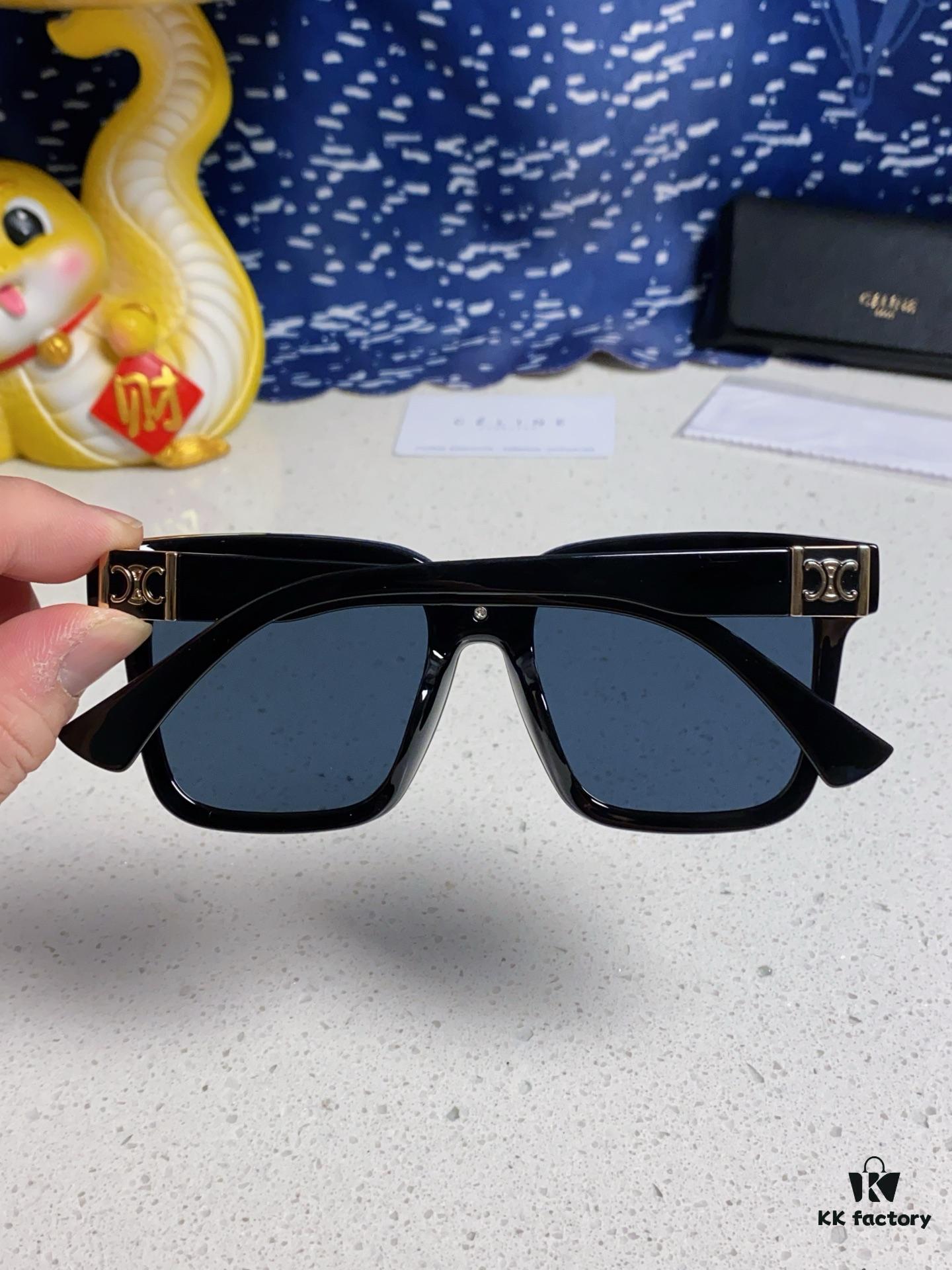 Celine 2025 New Arrival Square Sunglasses for Women, Stylish Oversized Frame, Slimming Effect for Round Faces, Polarized UV Protection Beach Sunglasses Unisex