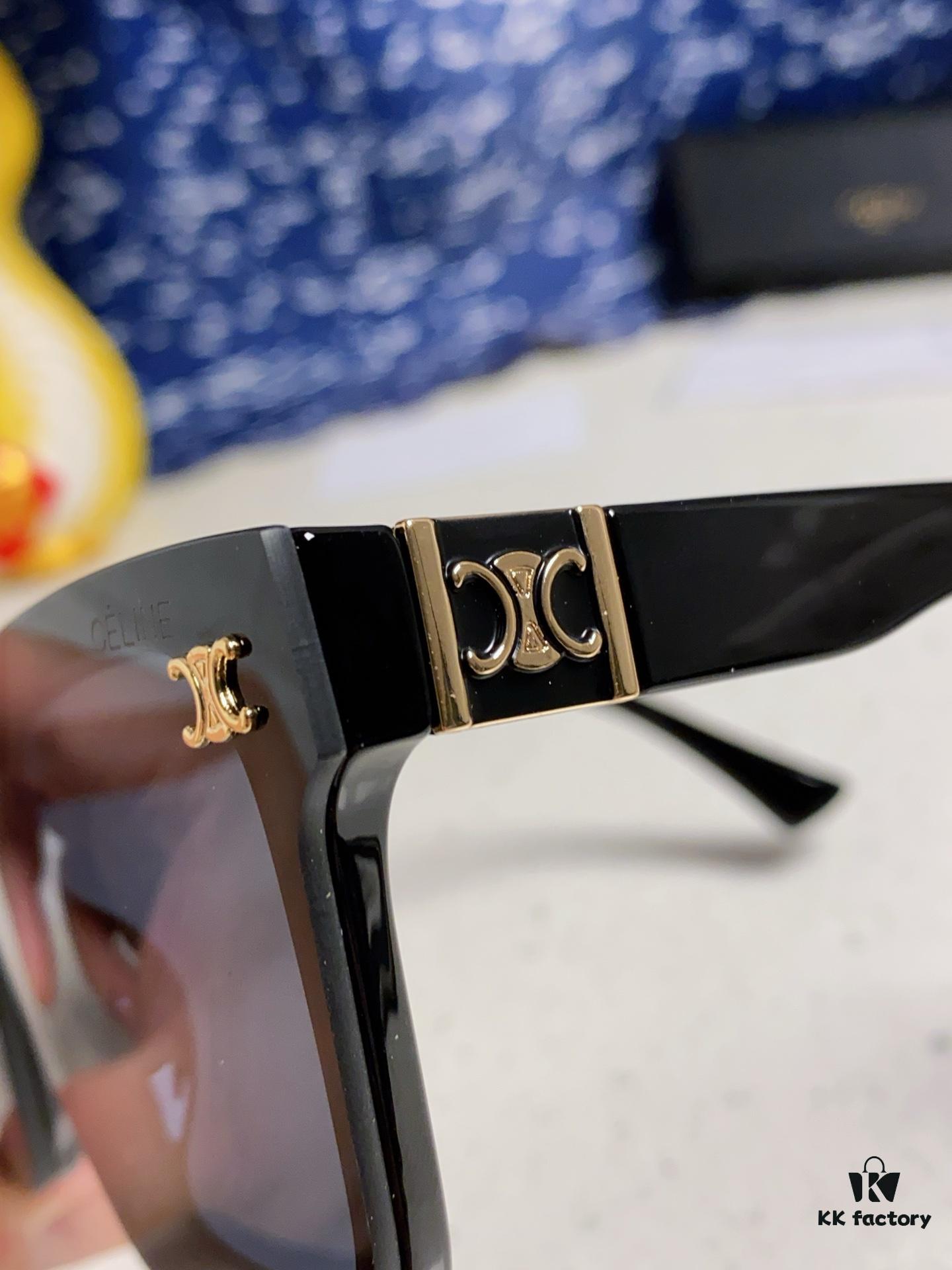 Celine 2025 New Arrival Square Sunglasses for Women, Stylish Oversized Frame, Slimming Effect for Round Faces, Polarized UV Protection Beach Sunglasses Unisex