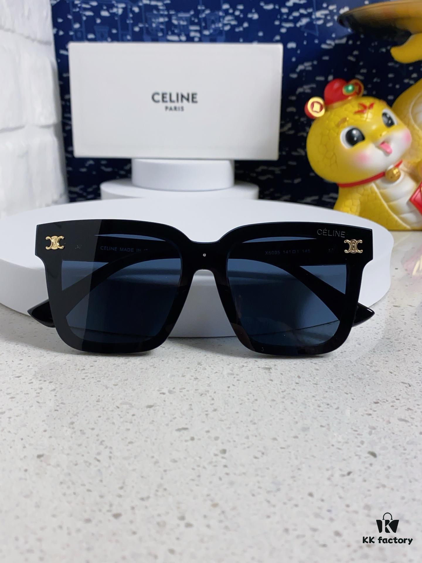 Celine 2025 New Arrival Square Sunglasses for Women, Stylish Oversized Frame, Slimming Effect for Round Faces, Polarized UV Protection Beach Sunglasses Unisex