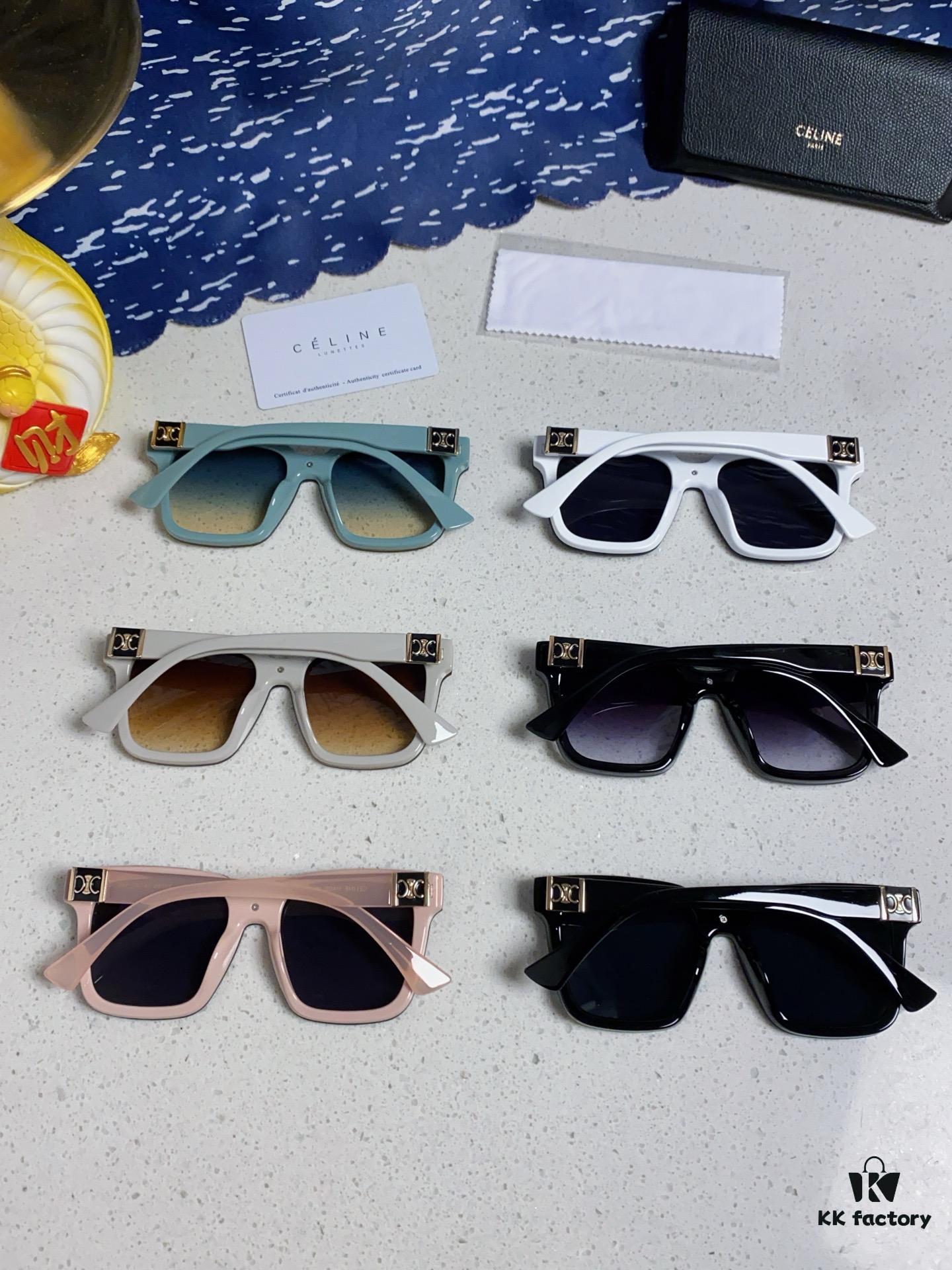 Celine 2025 New Arrival Square Sunglasses for Women, Stylish Oversized Frame, Slimming Effect for Round Faces, Polarized UV Protection Beach Sun Glasses Unisex