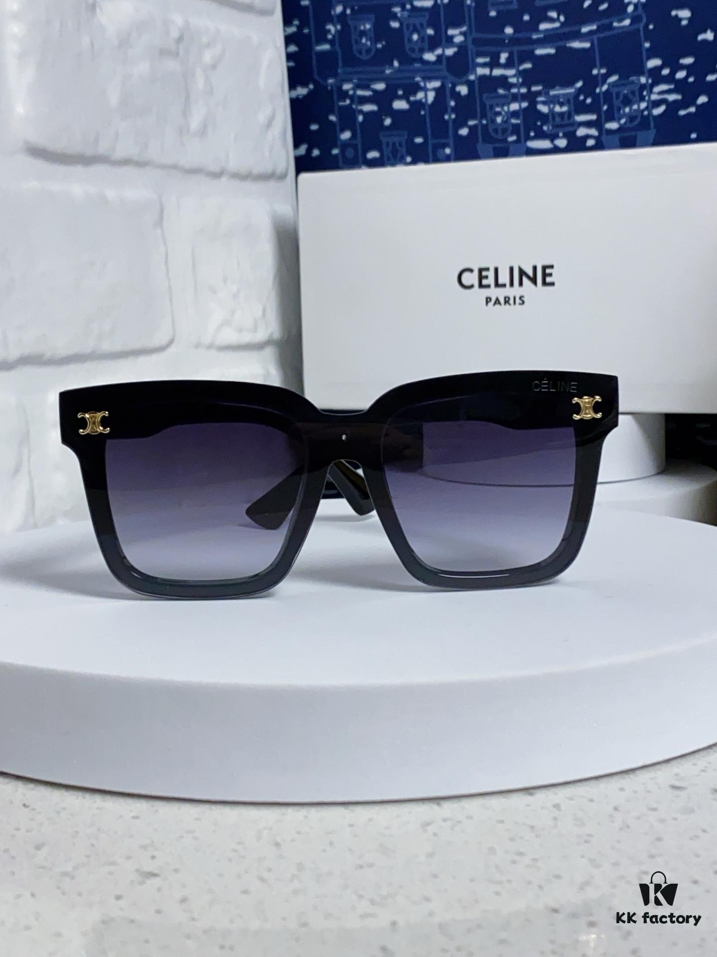 Celine 2025 New Square Sunglasses for Women, Stylish Oversized Frame, Slimming Effect for Round Faces, Polarized UV Protection Beach Sun Glasses, Unisex Design