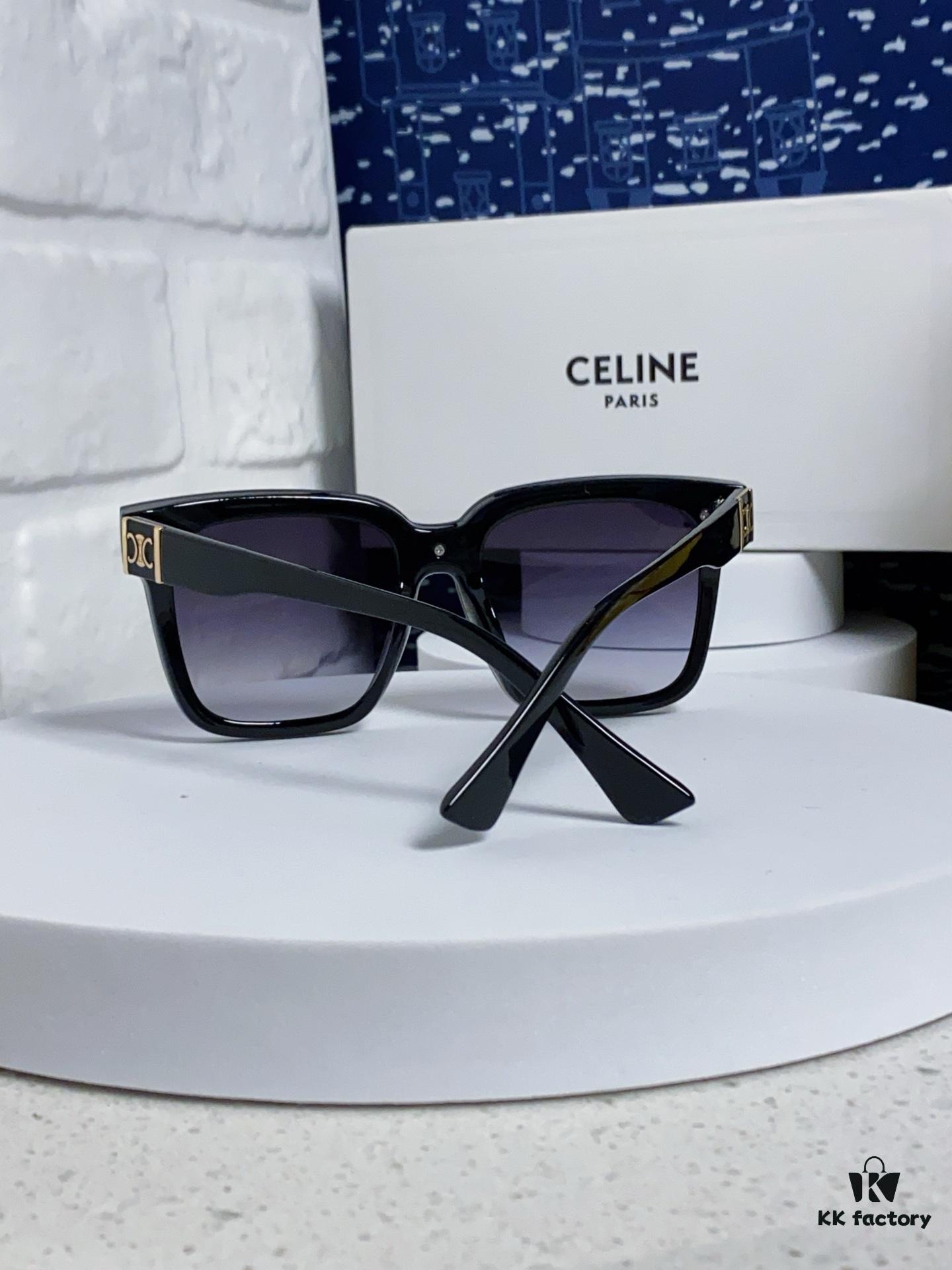Celine 2025 New Square Sunglasses for Women, Stylish Oversized Frame, Slimming Effect for Round Faces, Polarized UV Protection Beach Sun Glasses, Unisex Design