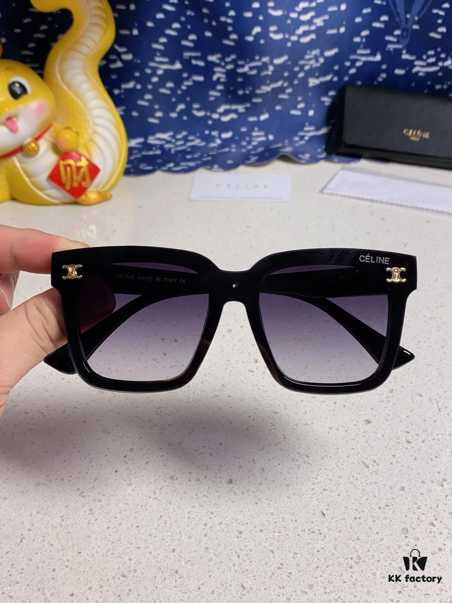 Celine 2025 New Square Sunglasses for Women, Stylish Oversized Frame, Slimming Effect for Round Faces, Polarized UV Protection Beach Sun Glasses, Unisex Design