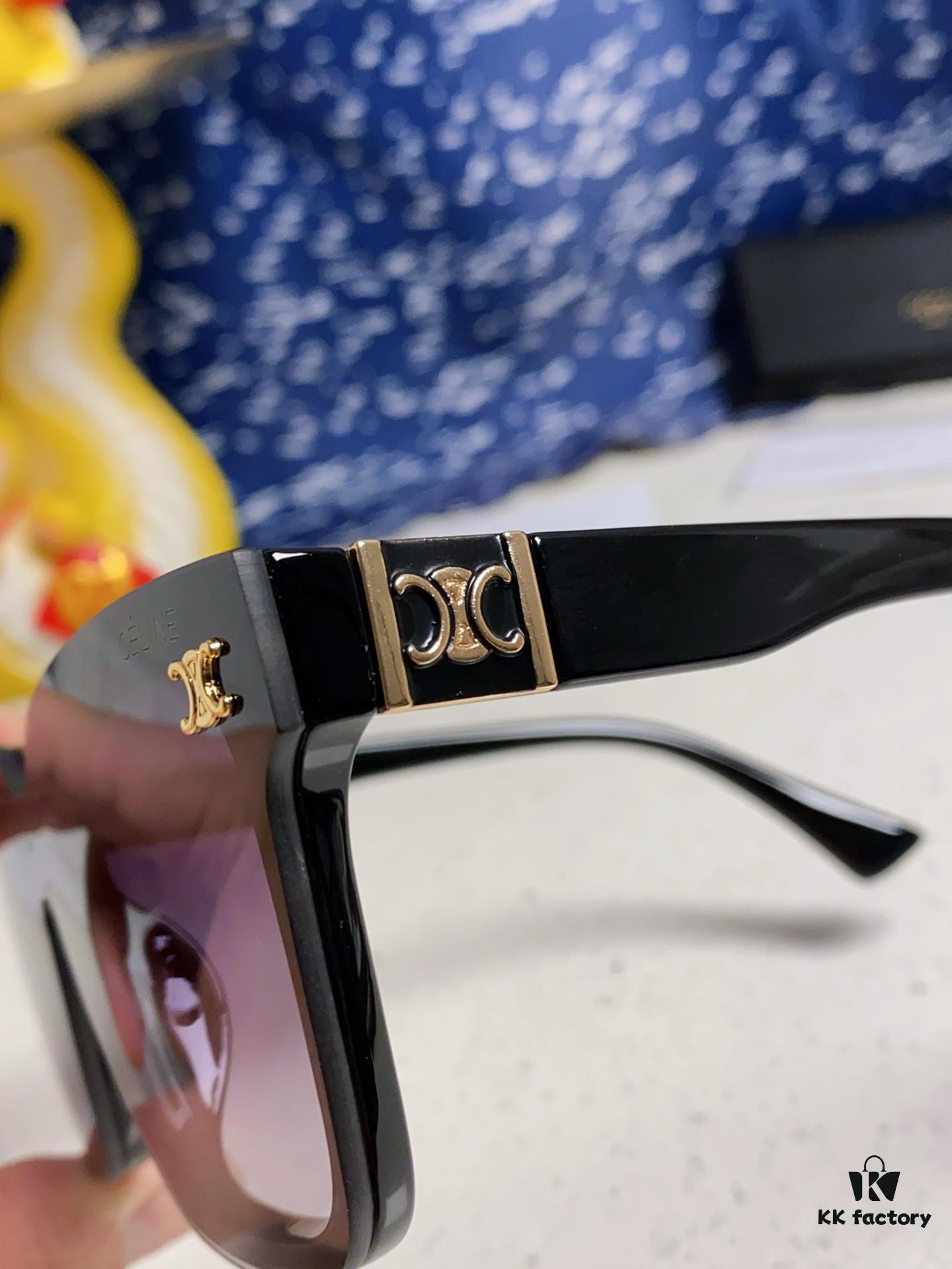 Celine 2025 New Square Sunglasses for Women, Stylish Oversized Frame, Slimming Effect for Round Faces, Polarized UV Protection Beach Sun Glasses, Unisex Design