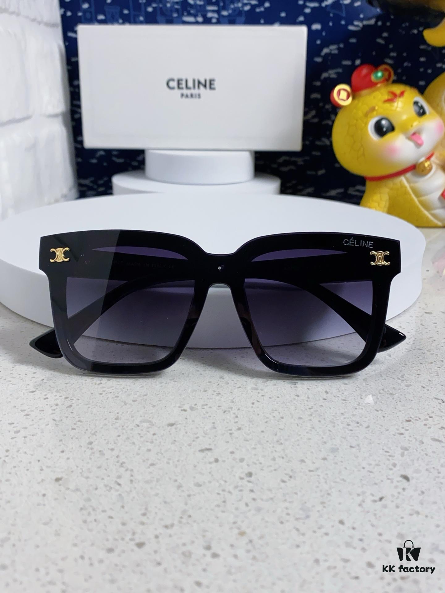 Celine 2025 New Square Sunglasses for Women, Stylish Oversized Frame, Slimming Effect for Round Faces, Polarized UV Protection Beach Sun Glasses, Unisex Design