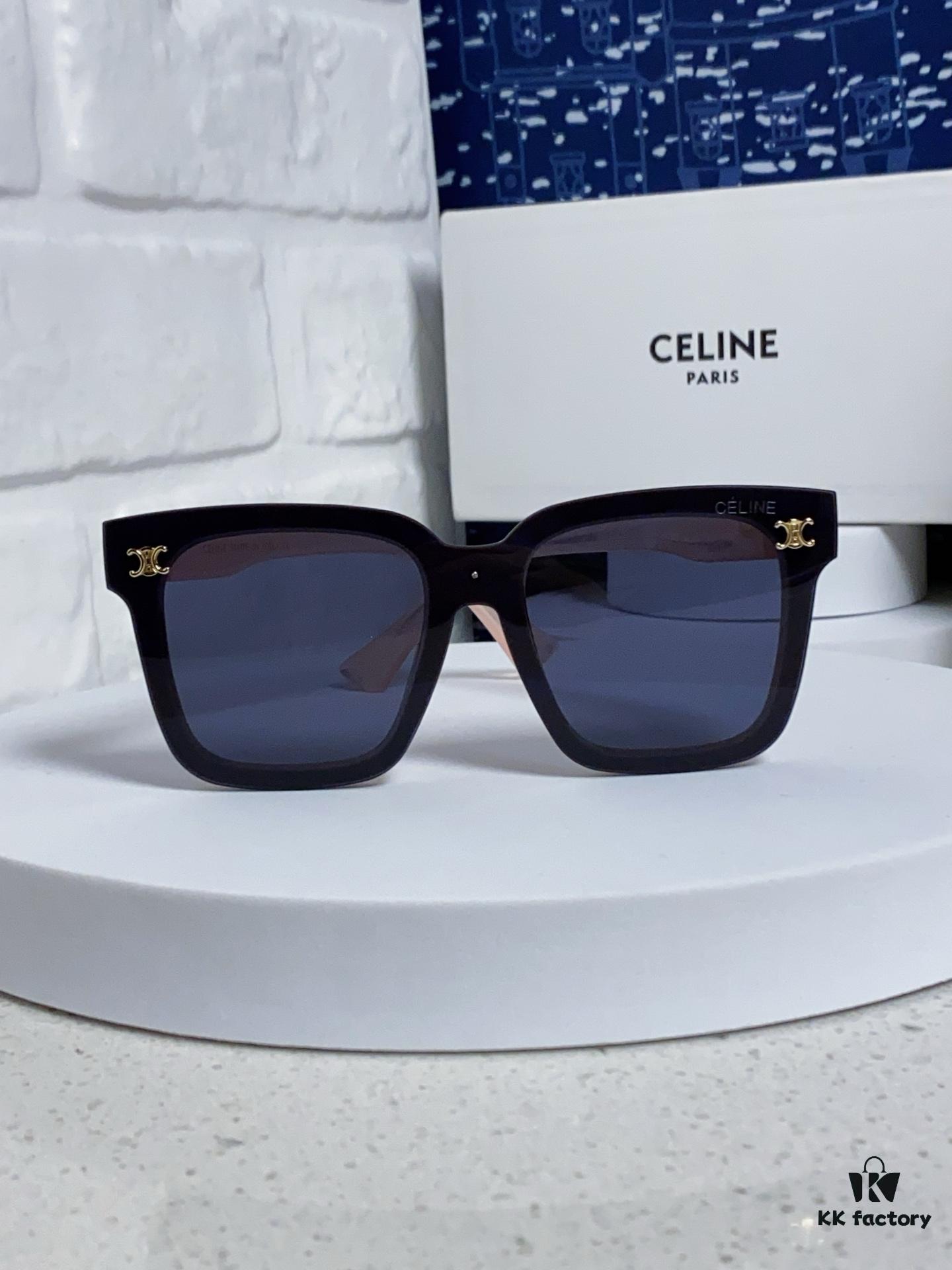 Celine 2025 New Arrival Square Sunglasses for Women, Stylish Oversized Frame, Slimming Effect for Round Faces, Polarized UV Protection Beach Sun Glasses Unisex