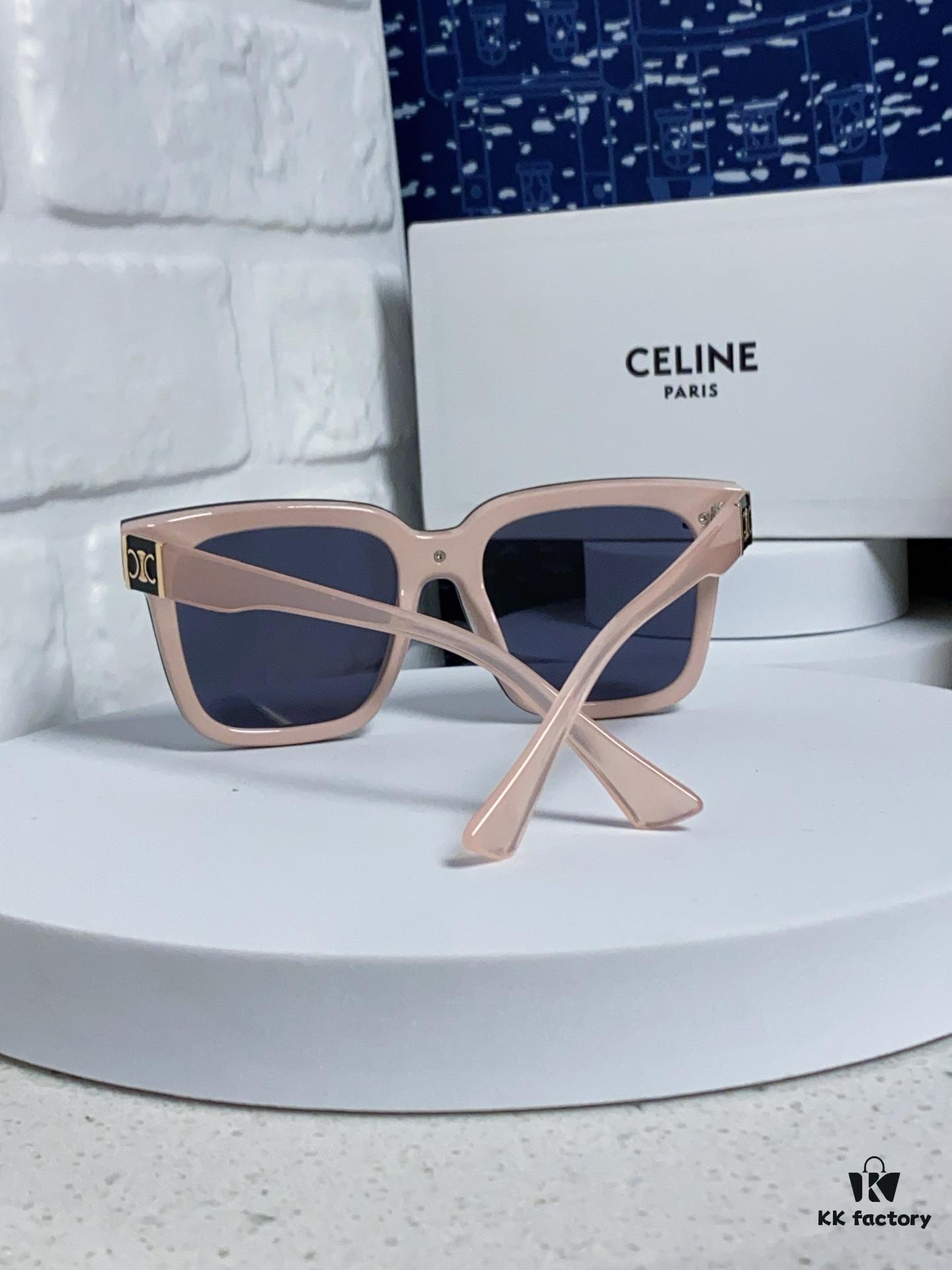 Celine 2025 New Arrival Square Sunglasses for Women, Stylish Oversized Frame, Slimming Effect for Round Faces, Polarized UV Protection Beach Sun Glasses Unisex