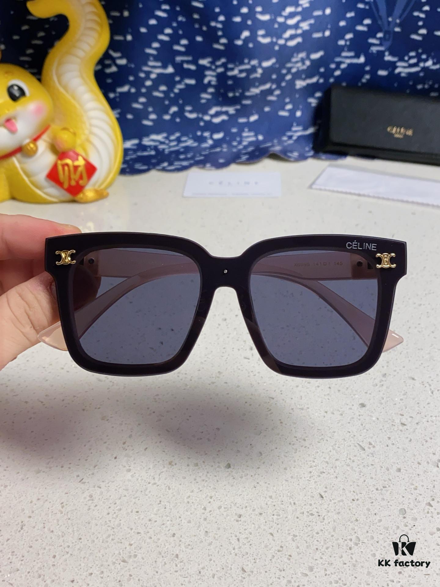 Celine 2025 New Arrival Square Sunglasses for Women, Stylish Oversized Frame, Slimming Effect for Round Faces, Polarized UV Protection Beach Sun Glasses Unisex