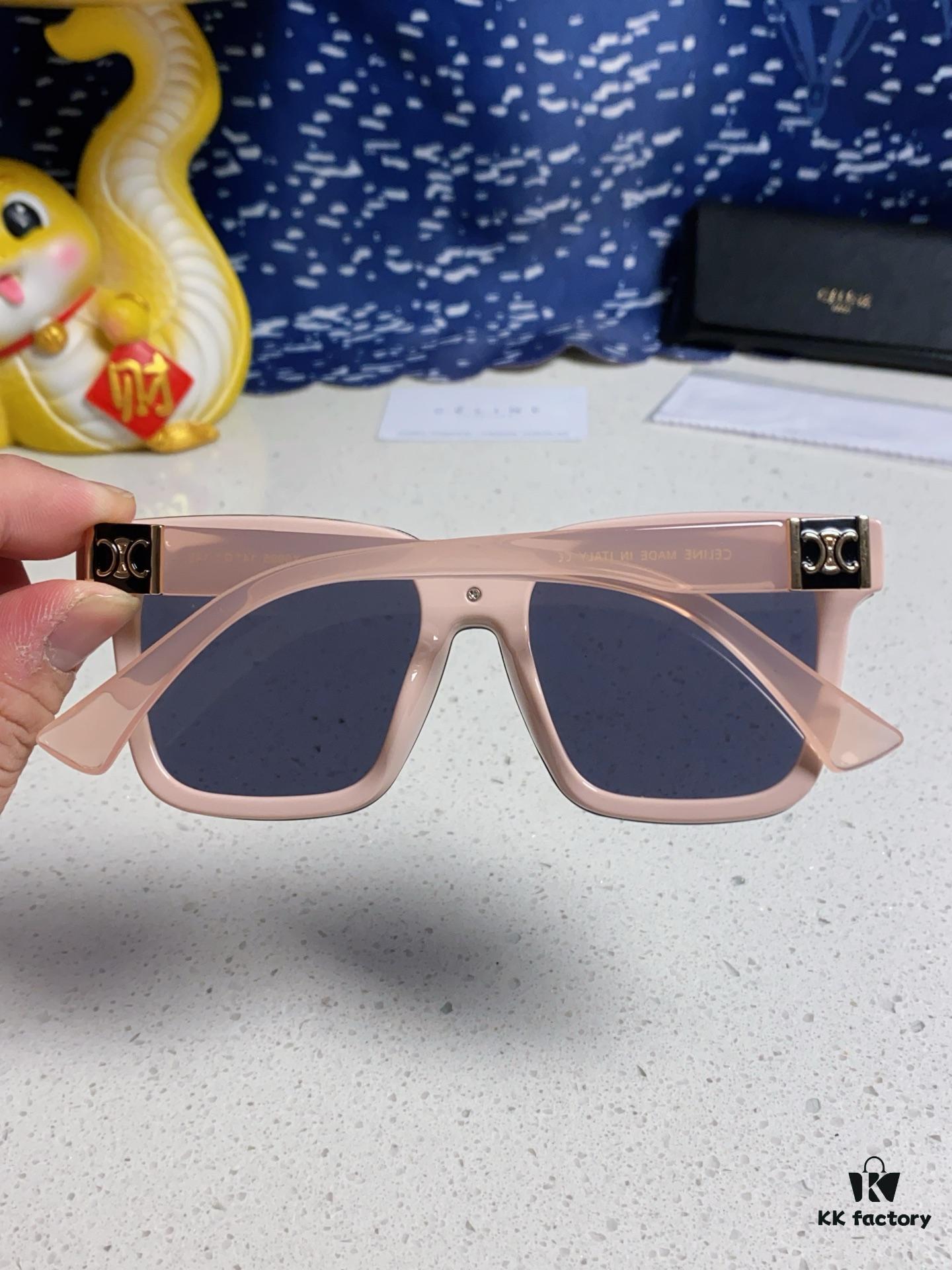 Celine 2025 New Arrival Square Sunglasses for Women, Stylish Oversized Frame, Slimming Effect for Round Faces, Polarized UV Protection Beach Sun Glasses Unisex