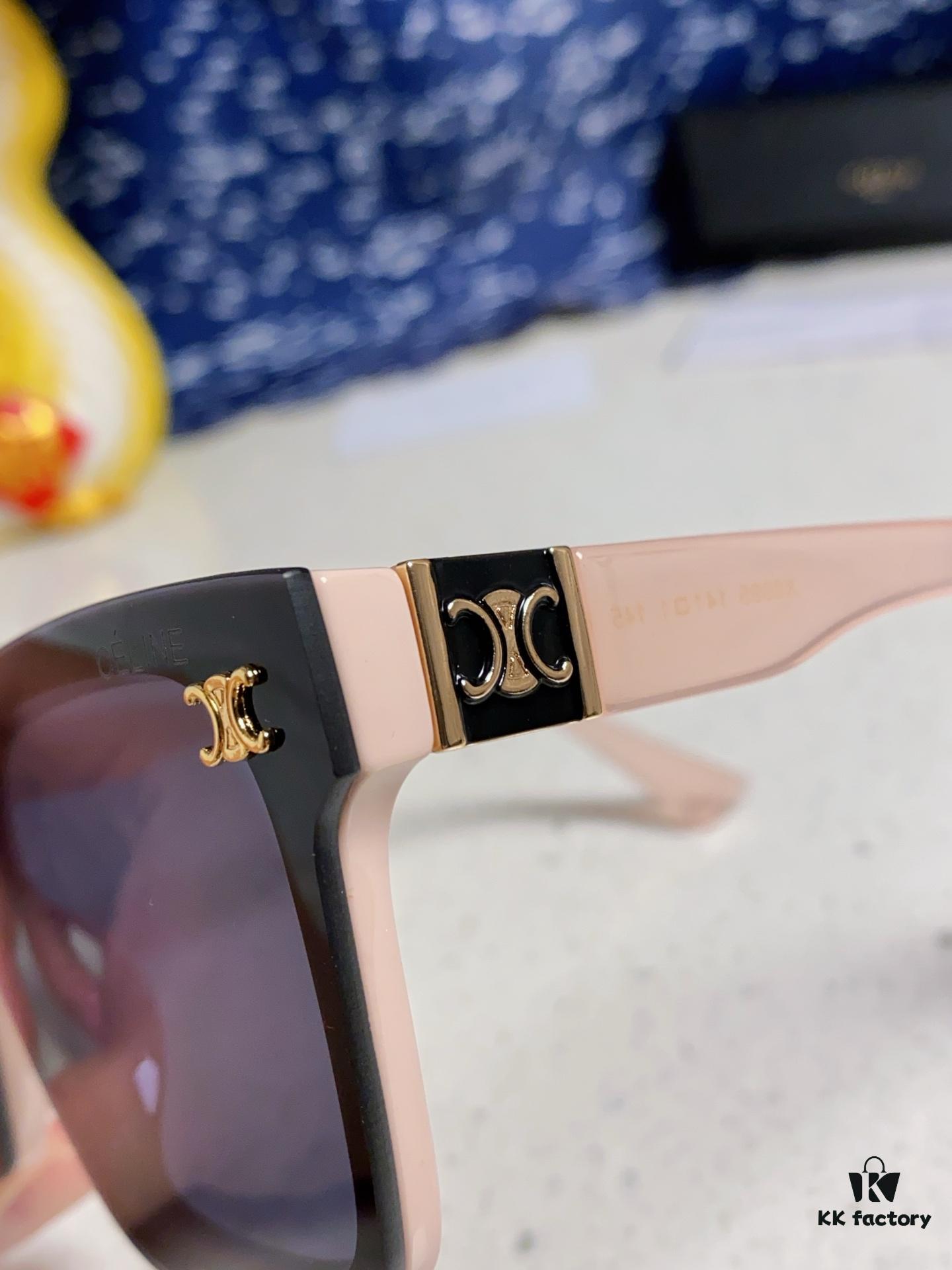 Celine 2025 New Arrival Square Sunglasses for Women, Stylish Oversized Frame, Slimming Effect for Round Faces, Polarized UV Protection Beach Sun Glasses Unisex