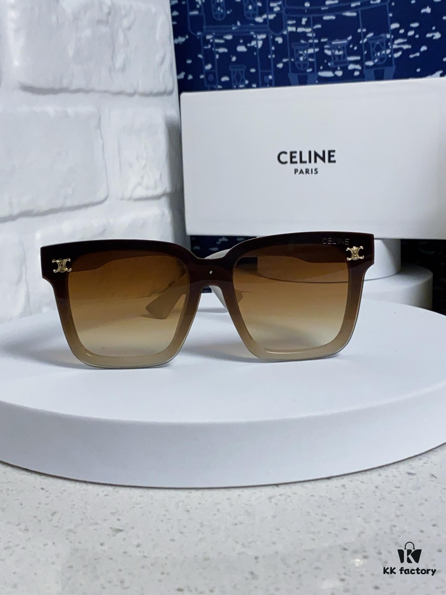 Celine 2025 New Square Sunglasses for Women, Stylish Oversized Frame, Slimming Effect for Round Faces, Polarized UV Protection Beach Sun Glasses Unisex