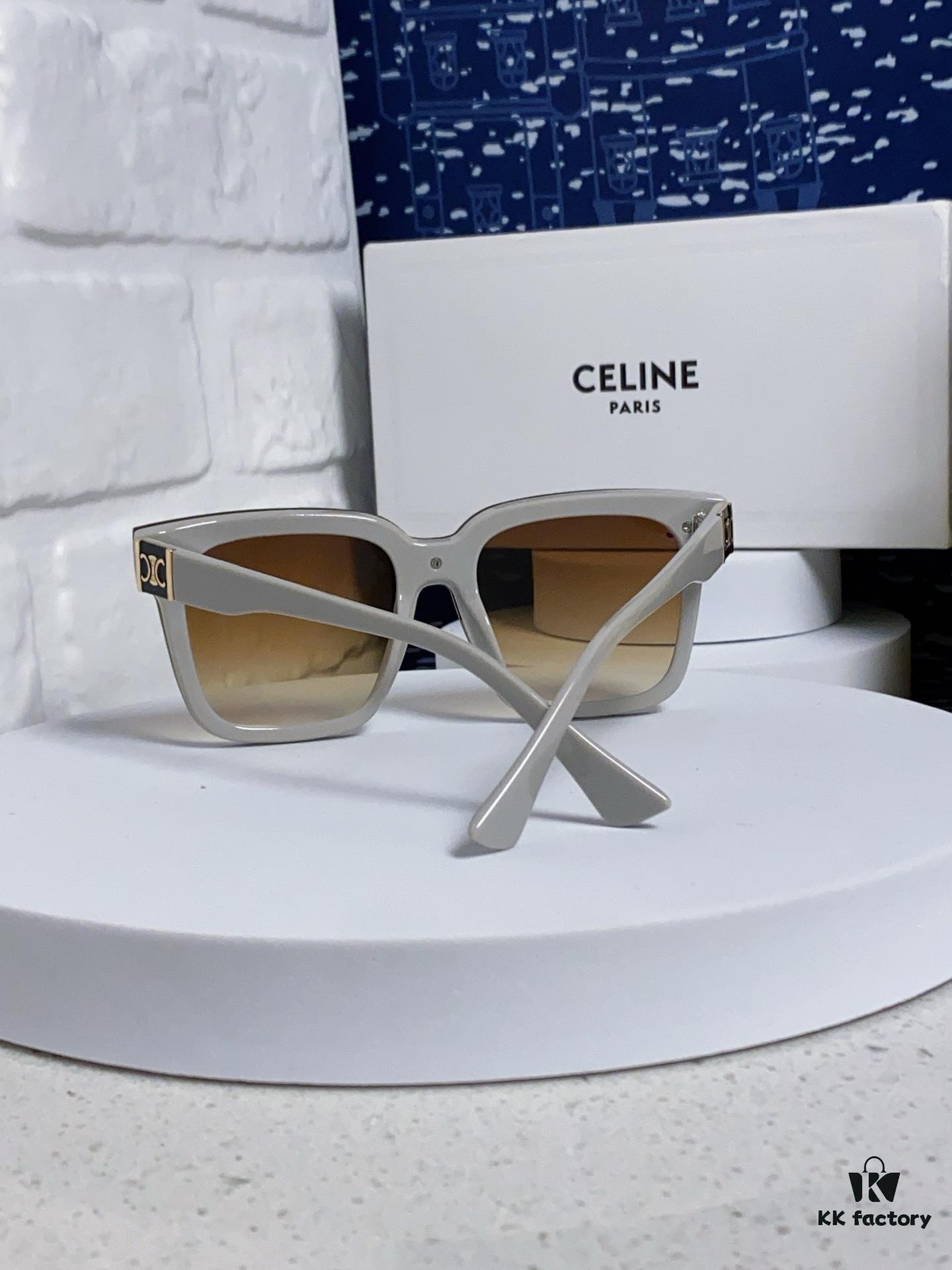 Celine 2025 New Square Sunglasses for Women, Stylish Oversized Frame, Slimming Effect for Round Faces, Polarized UV Protection Beach Sun Glasses Unisex