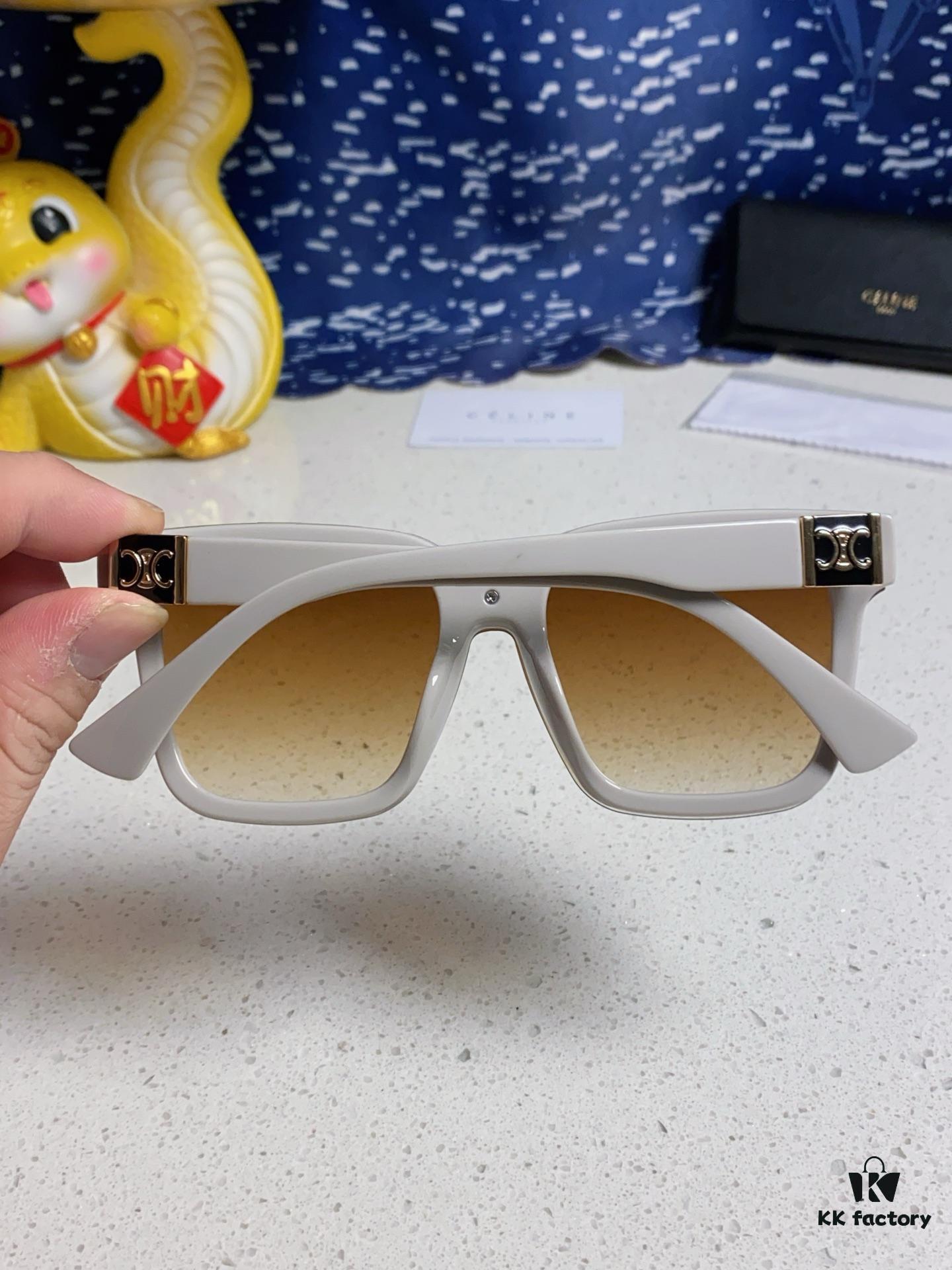 Celine 2025 New Square Sunglasses for Women, Stylish Oversized Frame, Slimming Effect for Round Faces, Polarized UV Protection Beach Sun Glasses Unisex