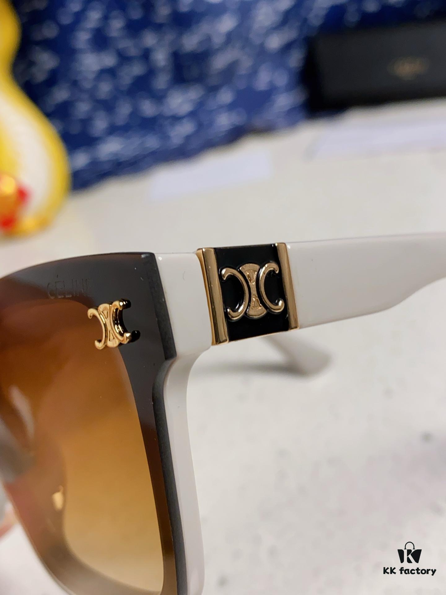 Celine 2025 New Square Sunglasses for Women, Stylish Oversized Frame, Slimming Effect for Round Faces, Polarized UV Protection Beach Sun Glasses Unisex