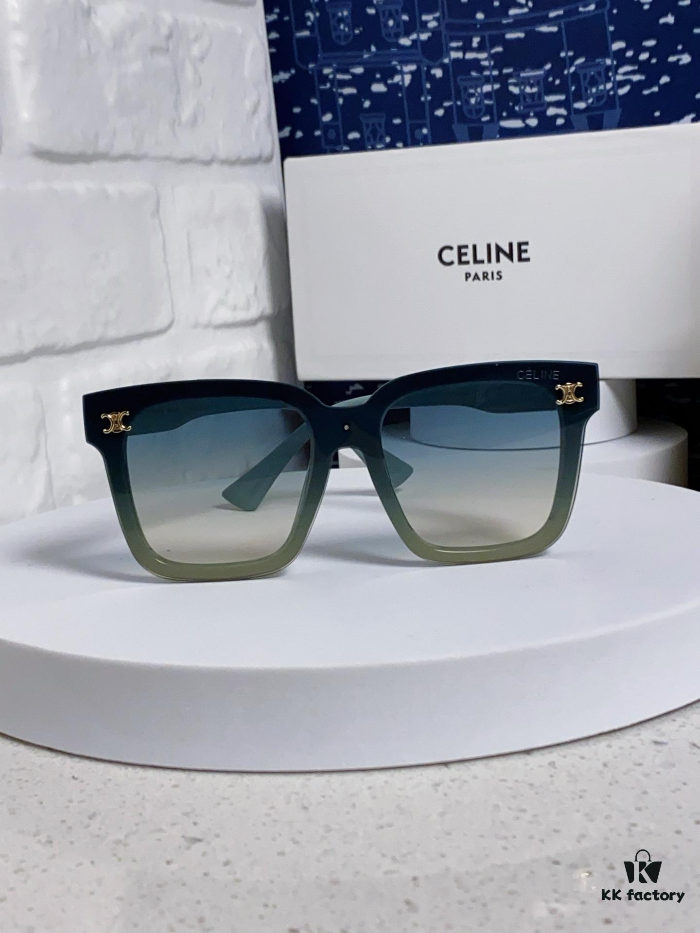 Celine 2025 New Arrival Square Sunglasses for Women, Stylish Oversized Frame, Slimming Effect for Round Faces, Polarized UV Protection Beach Sun Glasses Unisex