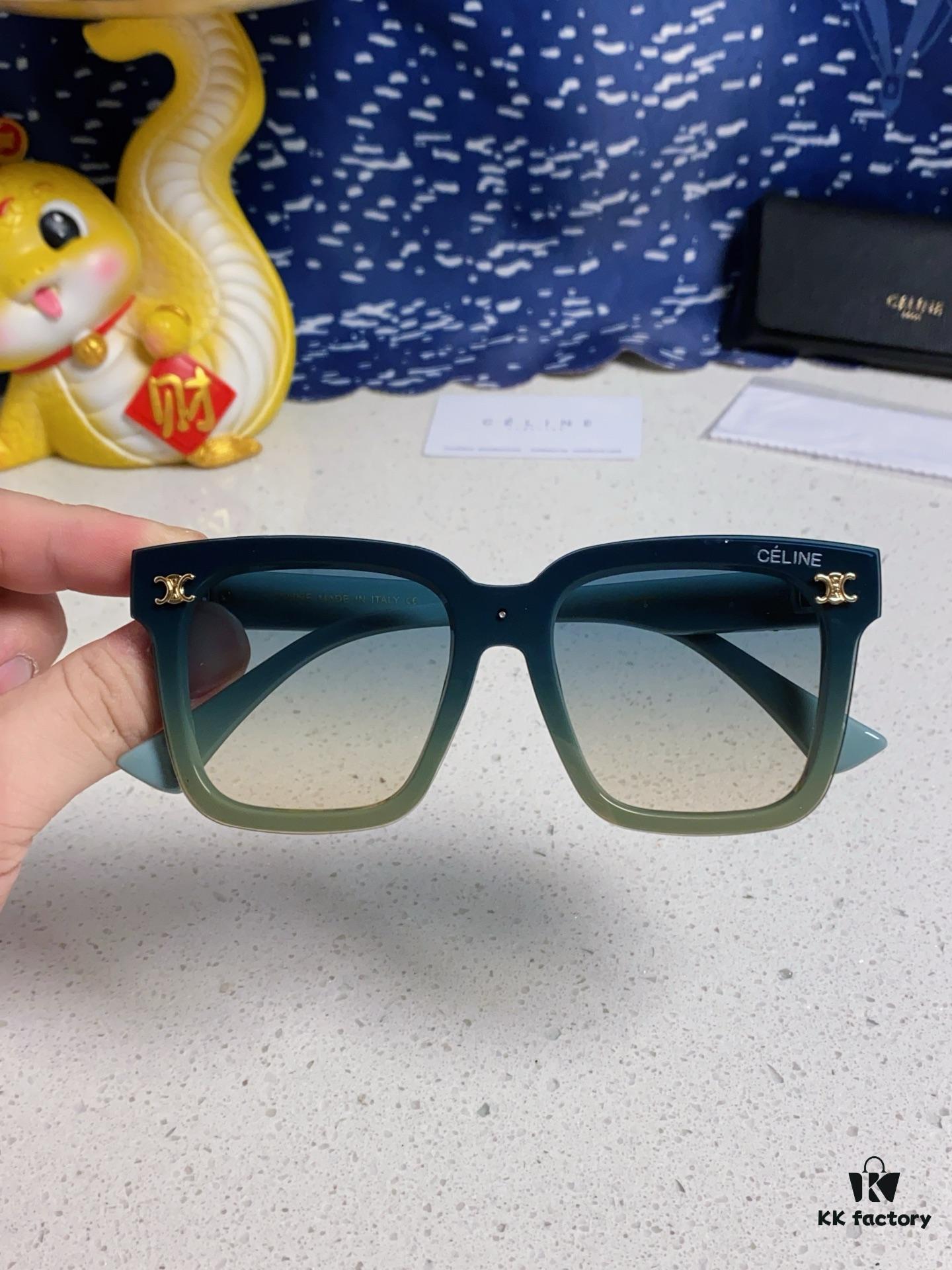 Celine 2025 New Arrival Square Sunglasses for Women, Stylish Oversized Frame, Slimming Effect for Round Faces, Polarized UV Protection Beach Sun Glasses Unisex