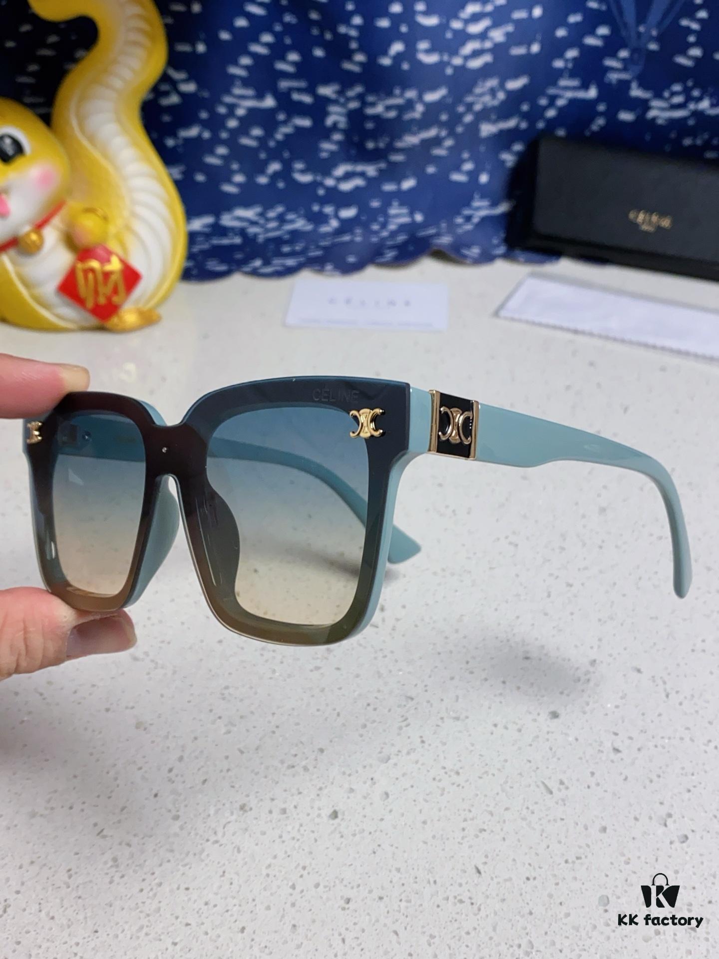 Celine 2025 New Arrival Square Sunglasses for Women, Stylish Oversized Frame, Slimming Effect for Round Faces, Polarized UV Protection Beach Sun Glasses Unisex