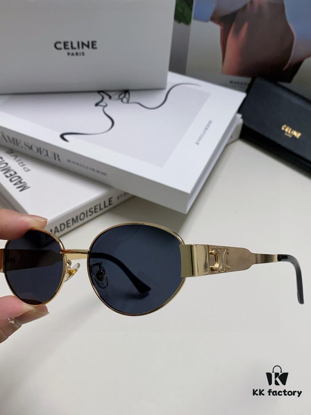 Lisa's Same Style - Celine Retro Round Frame Sunglasses, Selene's 'Ultraman' Design, Iconic Arch Classic, Always in High Demand, Hard to Get