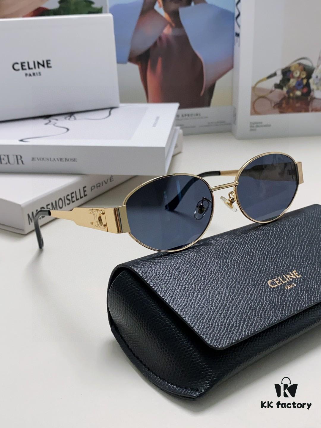 Lisa's Same Style - Celine Retro Round Frame Sunglasses, Selene's 'Ultraman' Design, Iconic Arch Classic, Always in High Demand, Hard to Get