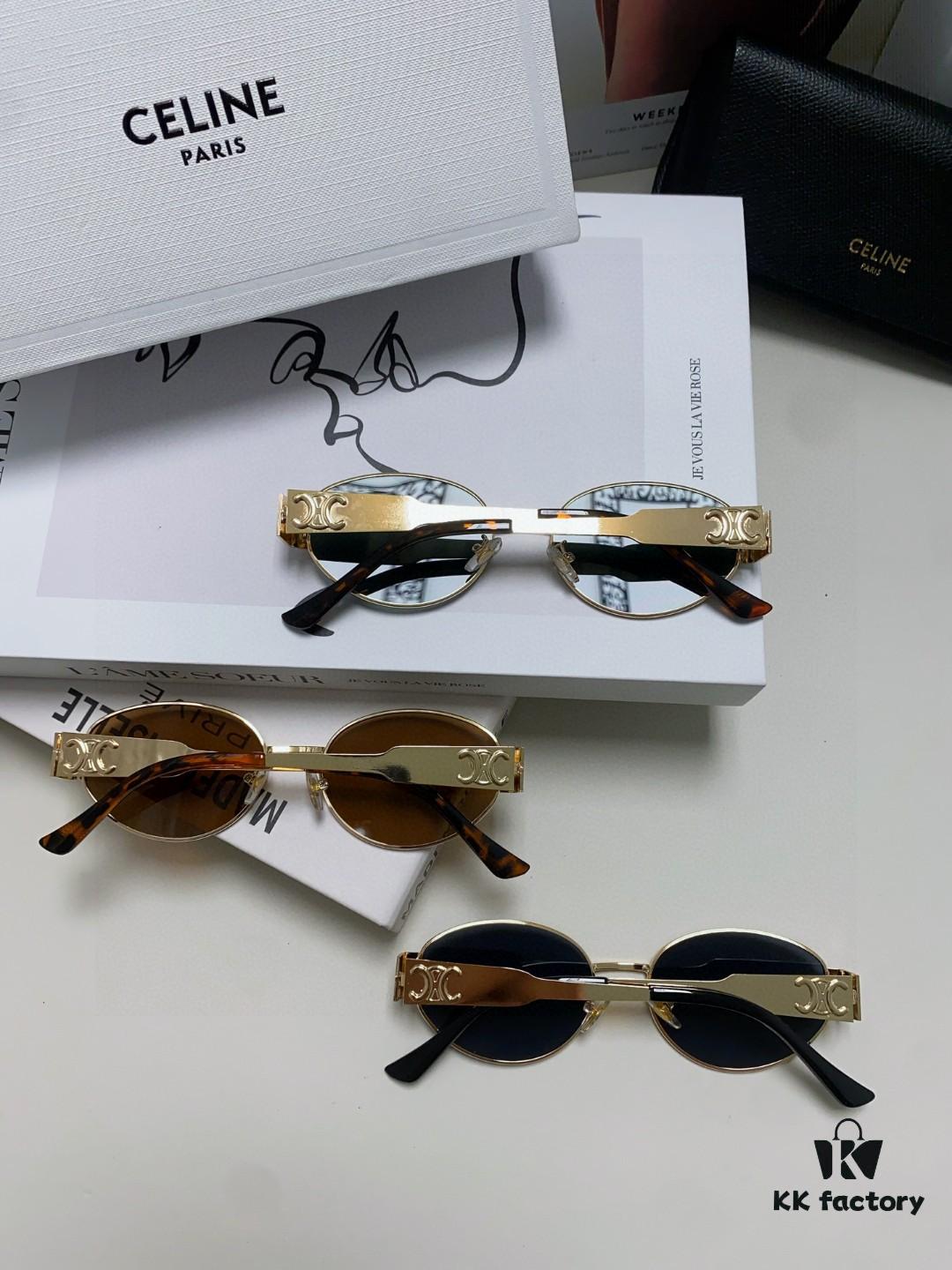 Lisa's Same Style - Celine Retro Round Frame Sunglasses, Selene's 'Ultraman' Design, Iconic Arch Classic, Always in High Demand, Hard to Get