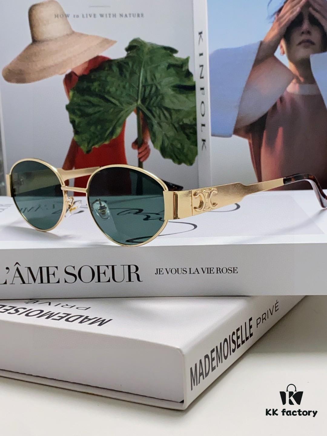 Lisa's Same Celine Retro Round Frame Sunglasses, the 'Egg Superman' Style from Arc de Triomphe, Always Popular and Hard to Get