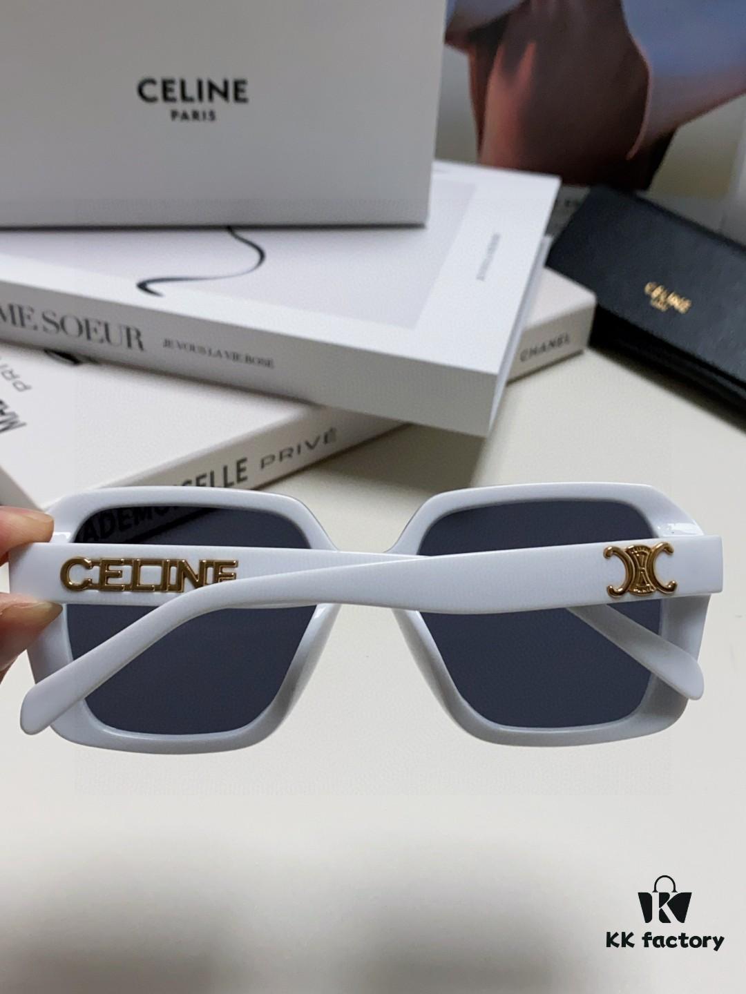 CELINE Red Book Popular Metal-Decorated Logo Simple Frame Sunglasses