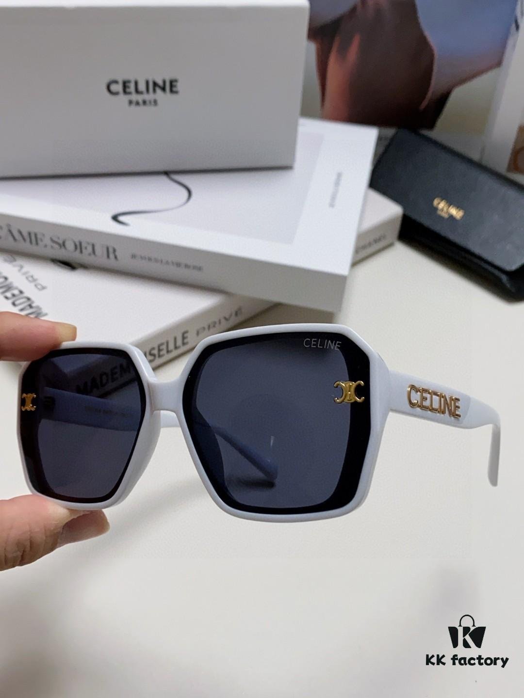 CELINE Red Book Popular Metal-Decorated Logo Simple Frame Sunglasses