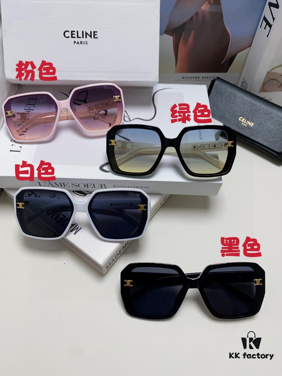CELINE Red Book Popular Metal-Decorated Logo Simple Frame Sunglasses