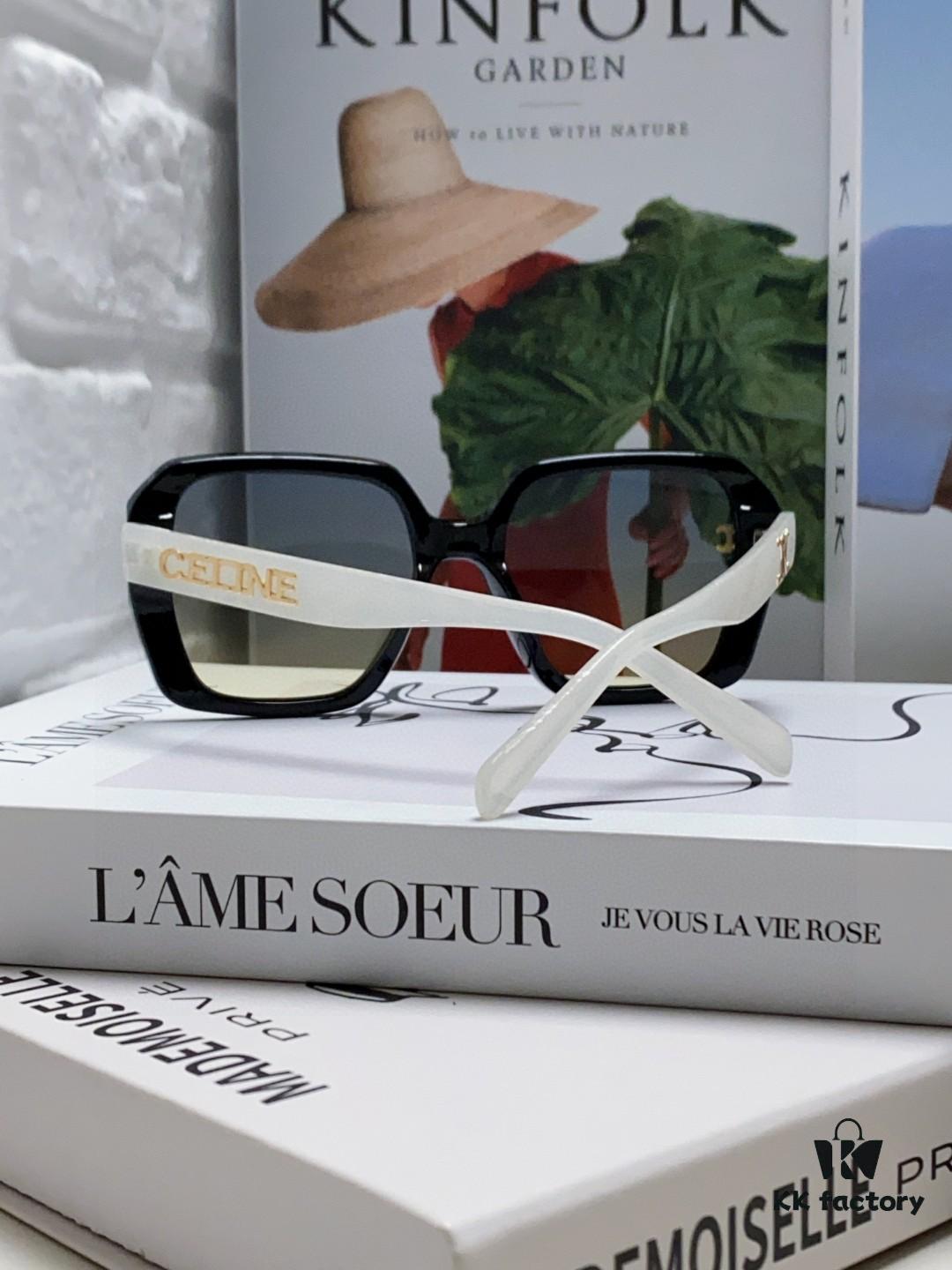 CELINE Red Book Popular Metal-Decorated Logo Simple Frame Sunglasses