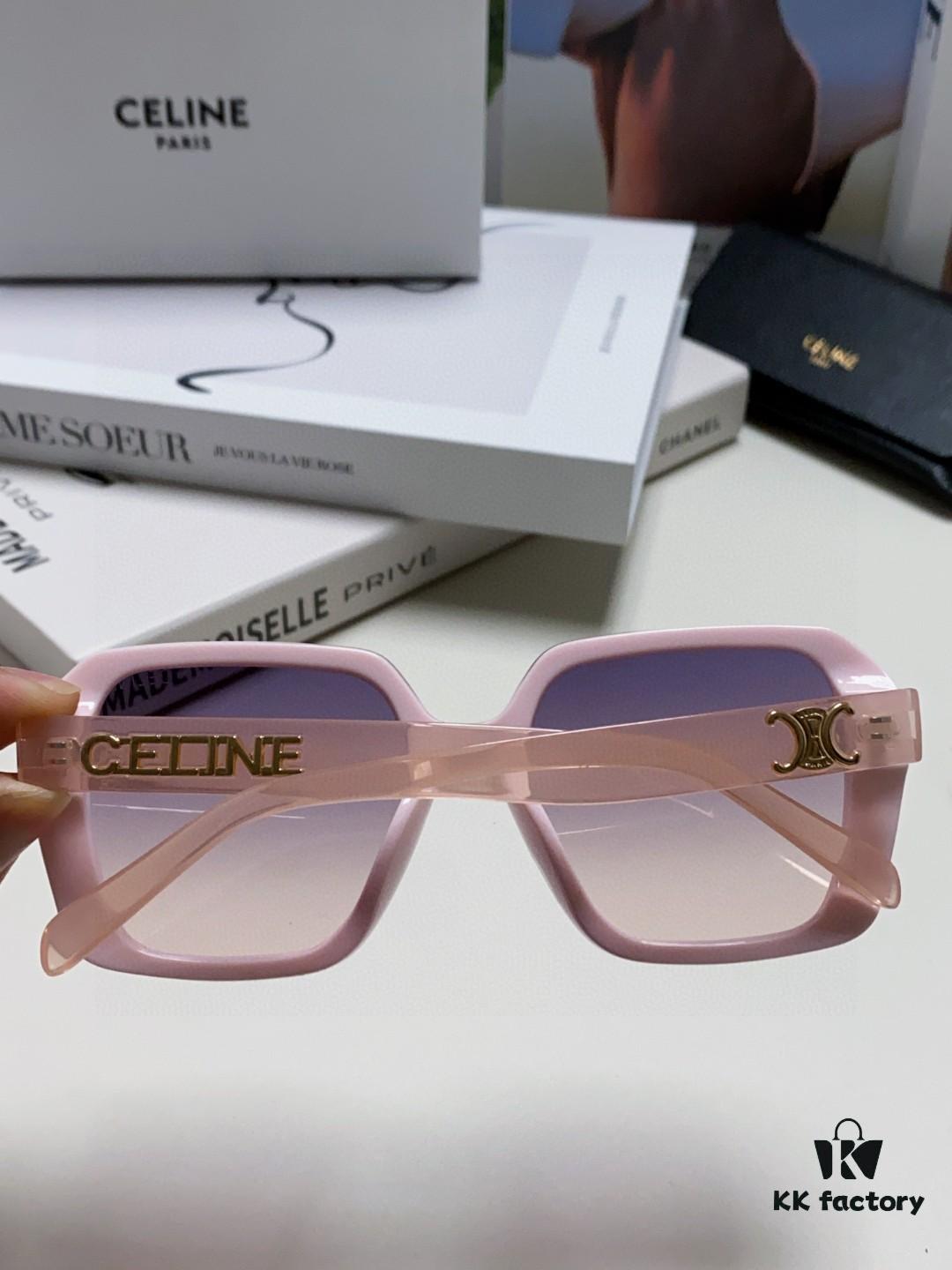 CELINE Red Book Popular Metal Decorated Logo Simple Frame Stylish Sunglasses