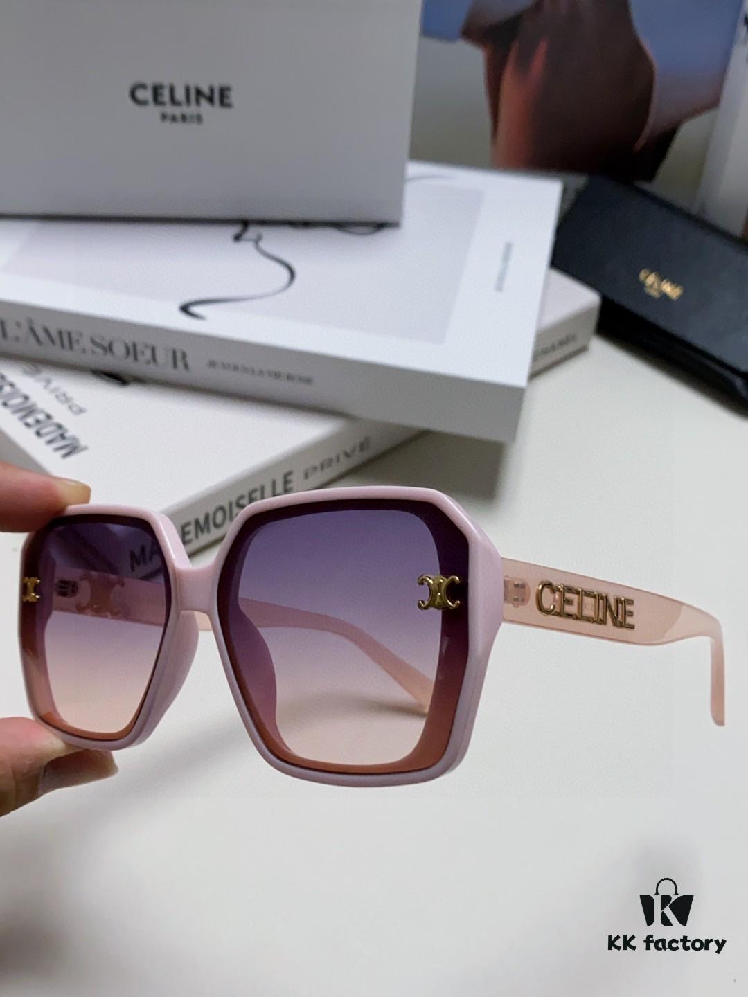 CELINE Red Book Popular Metal Decorated Logo Simple Frame Stylish Sunglasses