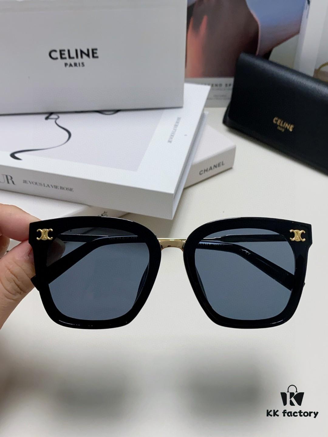 Celine Women's UV Protection Sunglasses, Anti-Glare Fashion Shades for Driving and Streetwear, Slimming Instagram Trendy Eyewear, Popular on Xiaohongshu