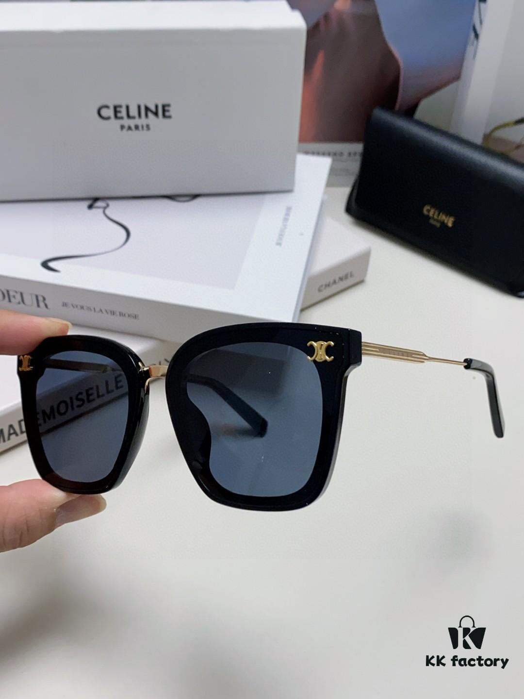 Celine Women's UV Protection Sunglasses, Anti-Glare Fashion Shades for Driving and Streetwear, Slimming Instagram Trendy Eyewear, Popular on Xiaohongshu
