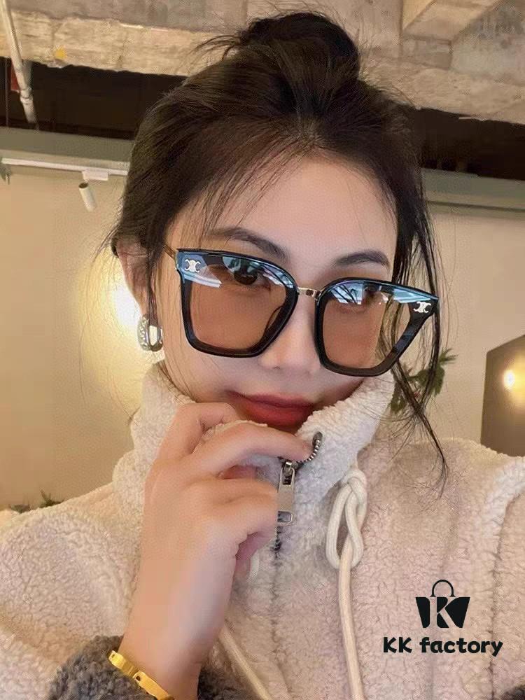 Celine Women's UV Protection Sunglasses, Anti-Glare Fashion Shades for Driving and Street Photography, Slimming Ins Style Sun Glasses, Popular on Xiaohongshu